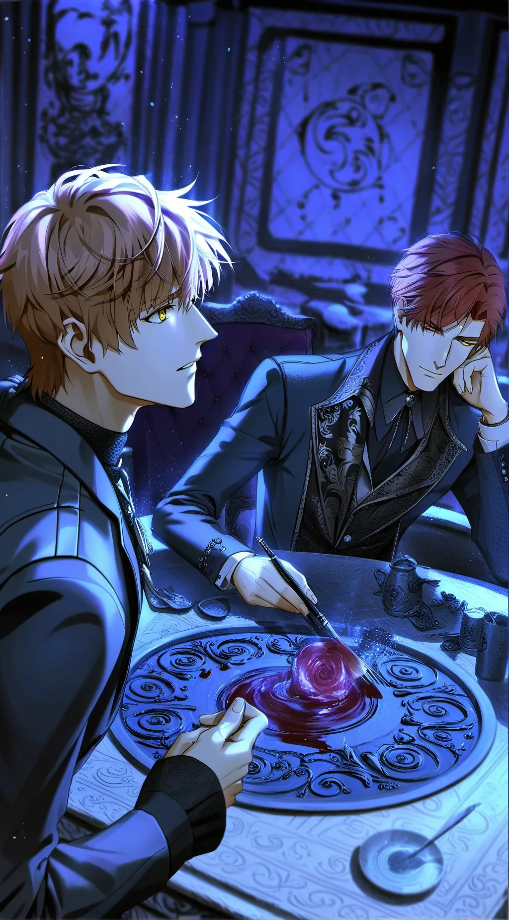 ai character: lucas and David  background
