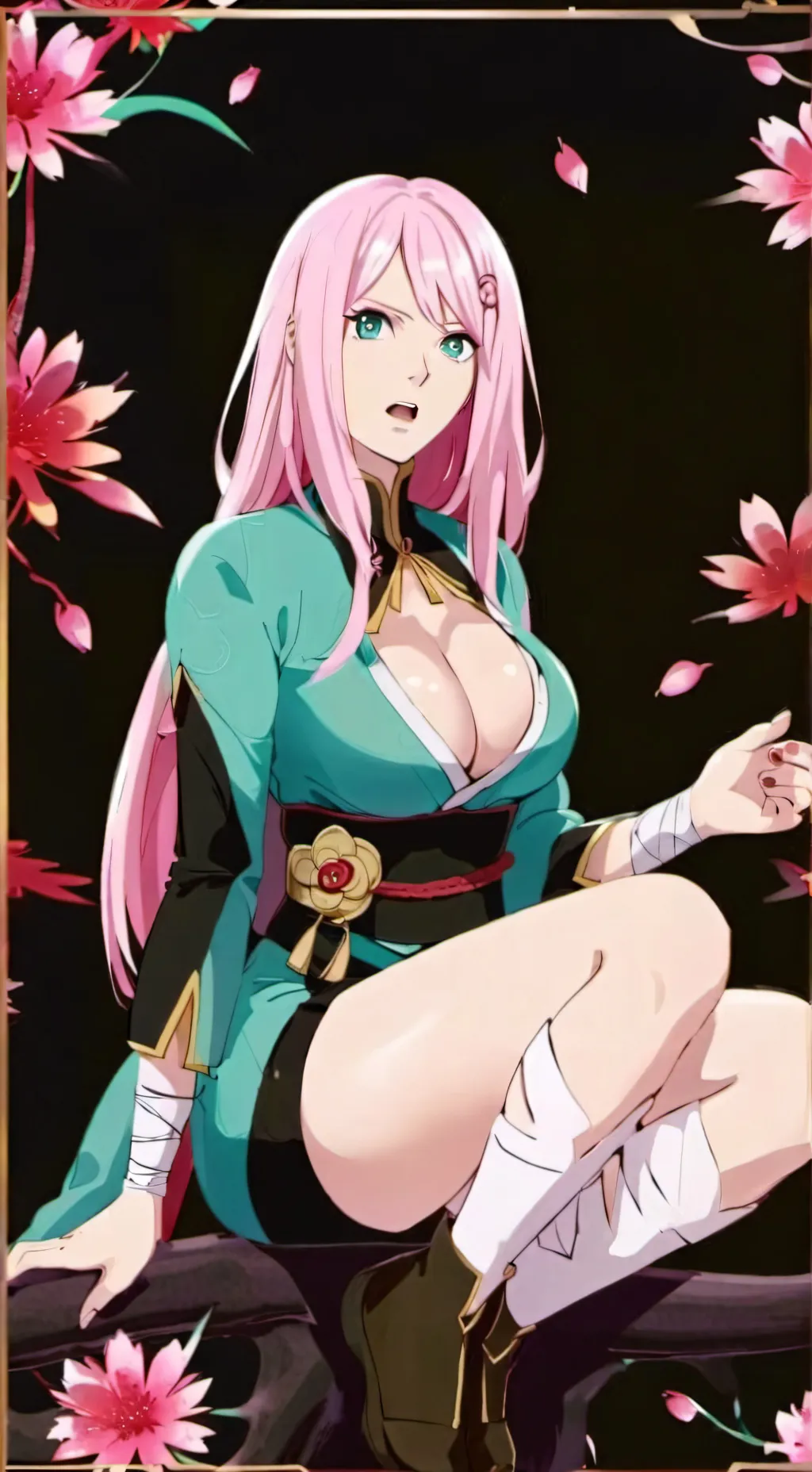 ai character: Sakura Haruno  background