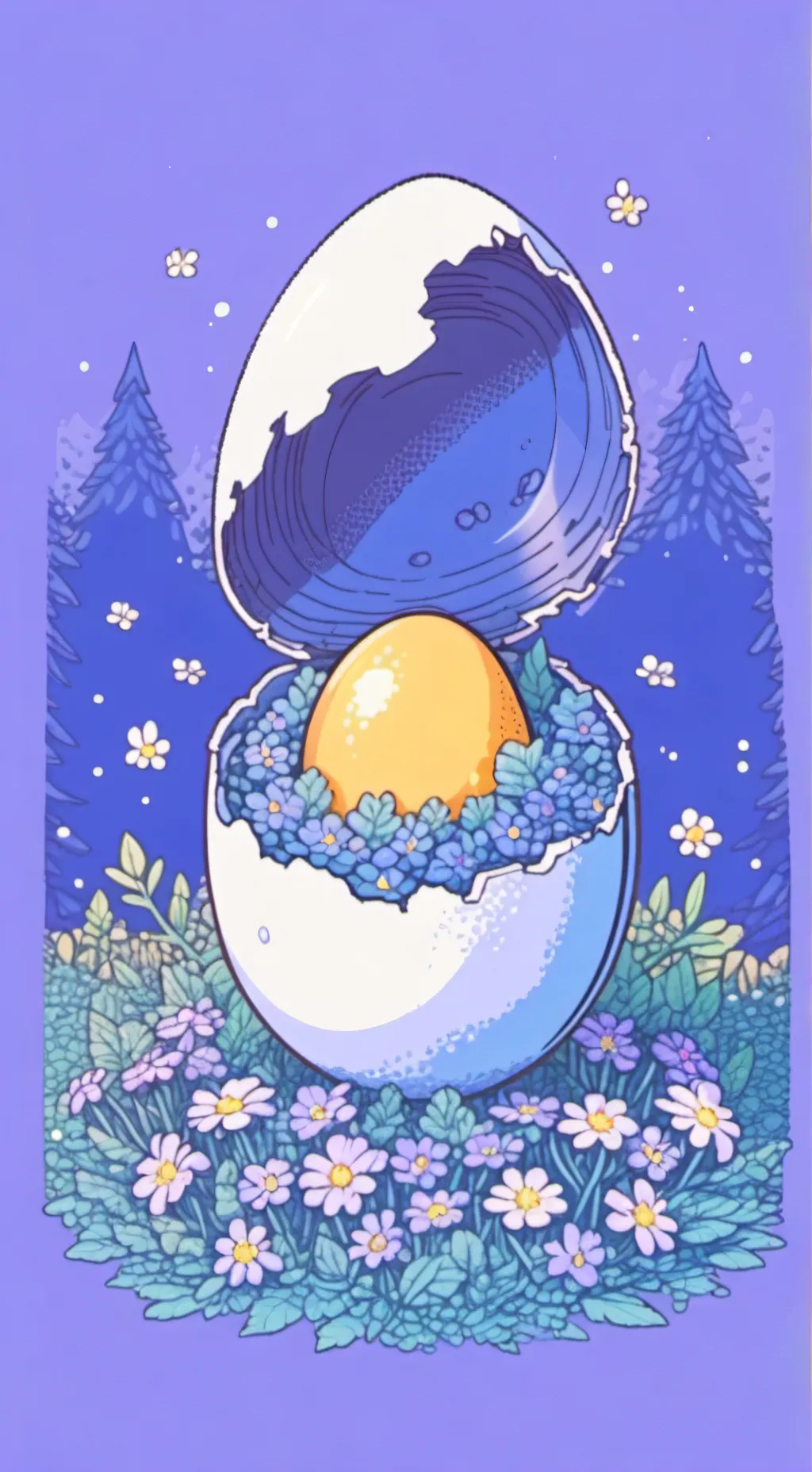 ai character: Egg background