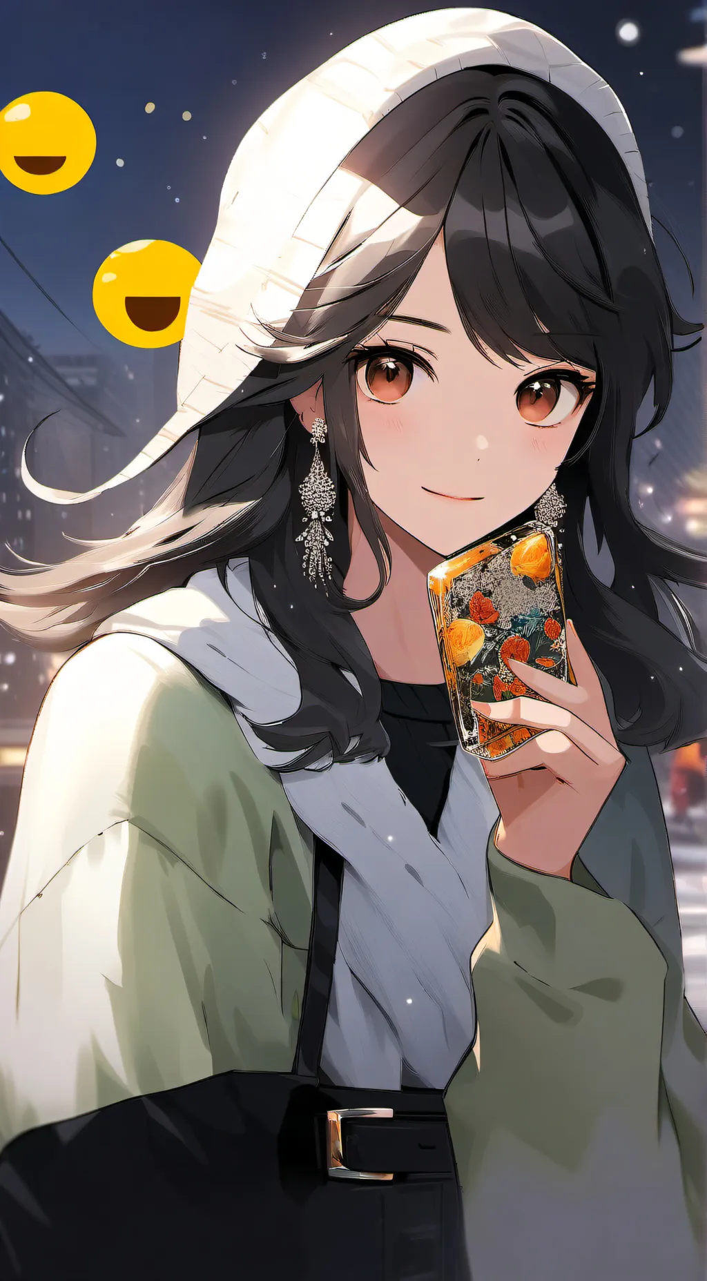ai character: Emojis  background