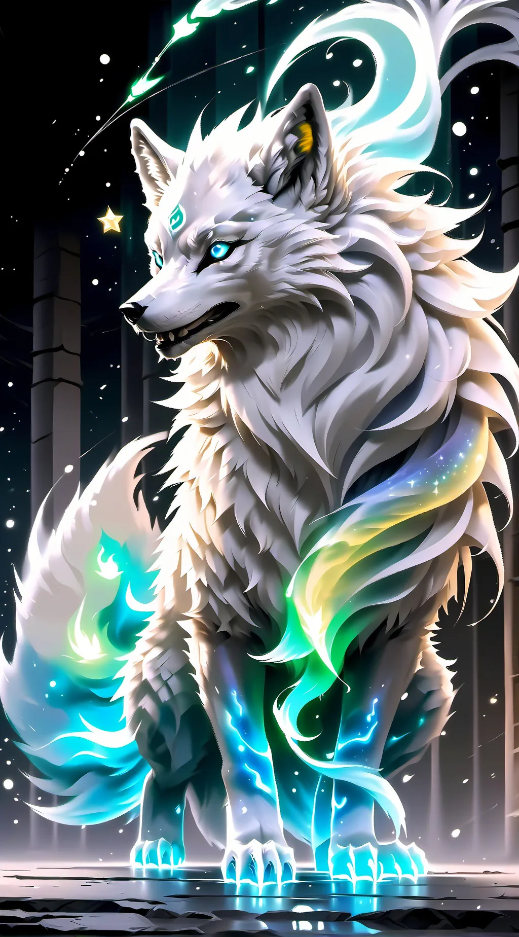 ai character: .°Kitsune god°. background