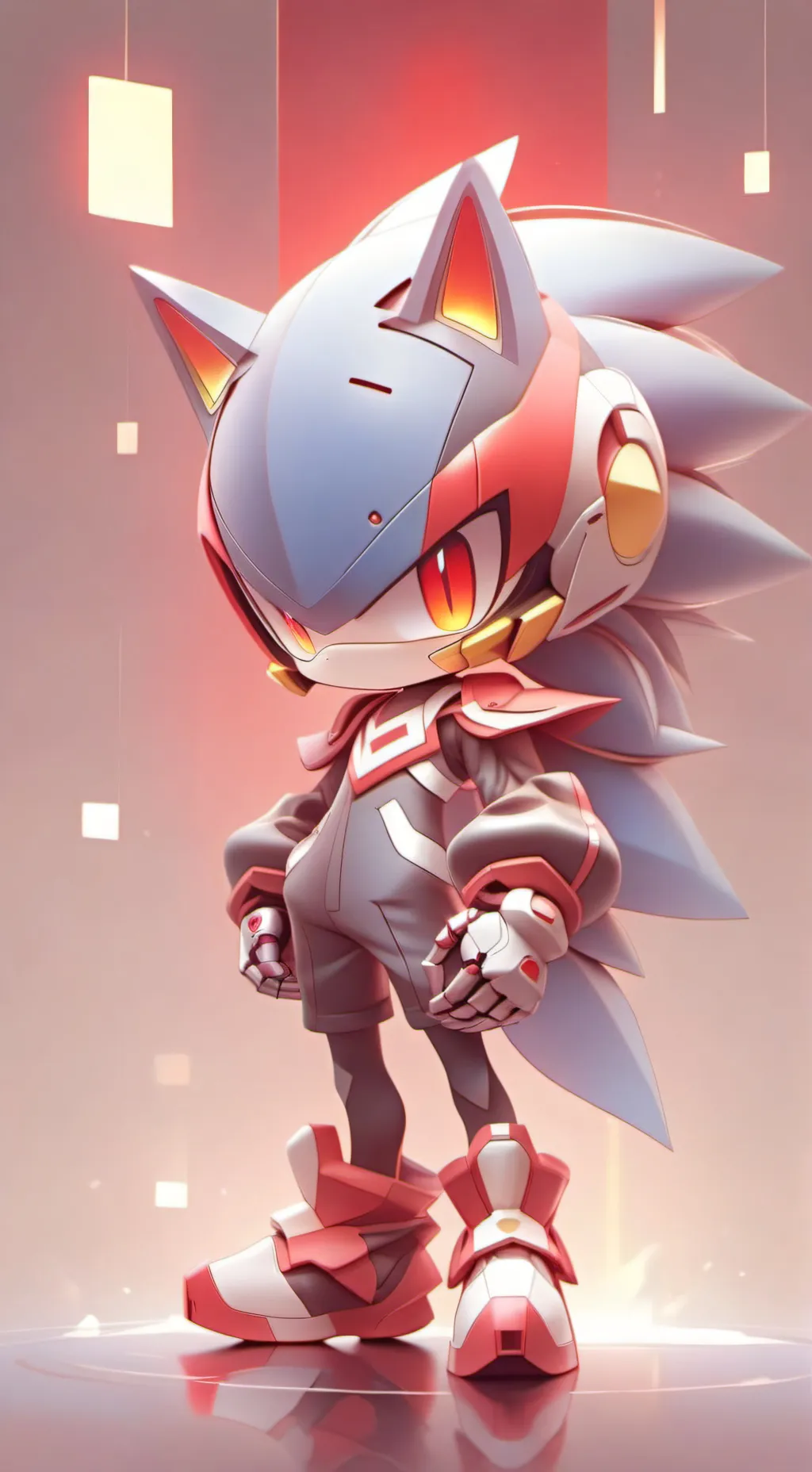ai character: metal Sonic  background