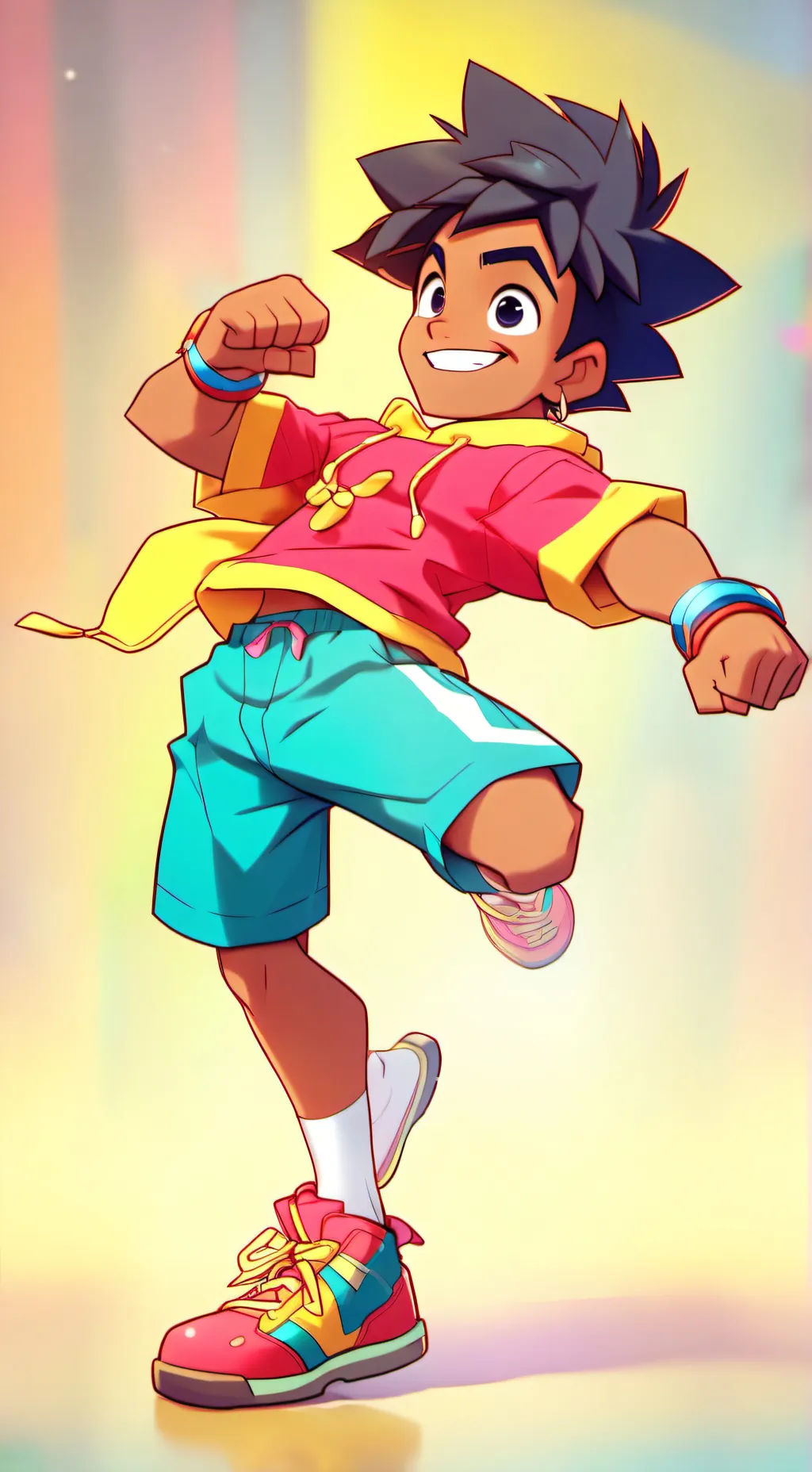 ai character: deku denki bakugo  background