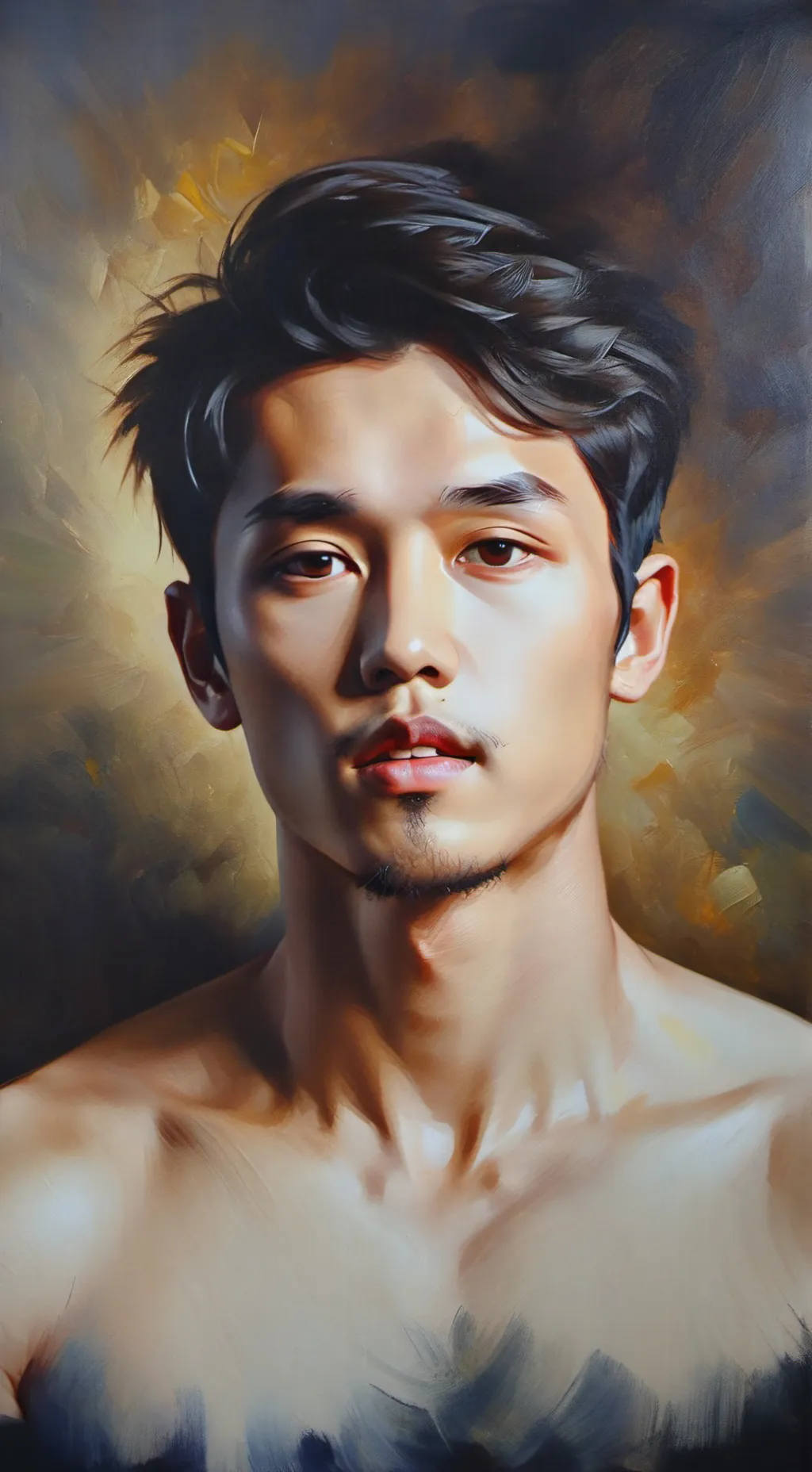 ai character: hot gym guy background