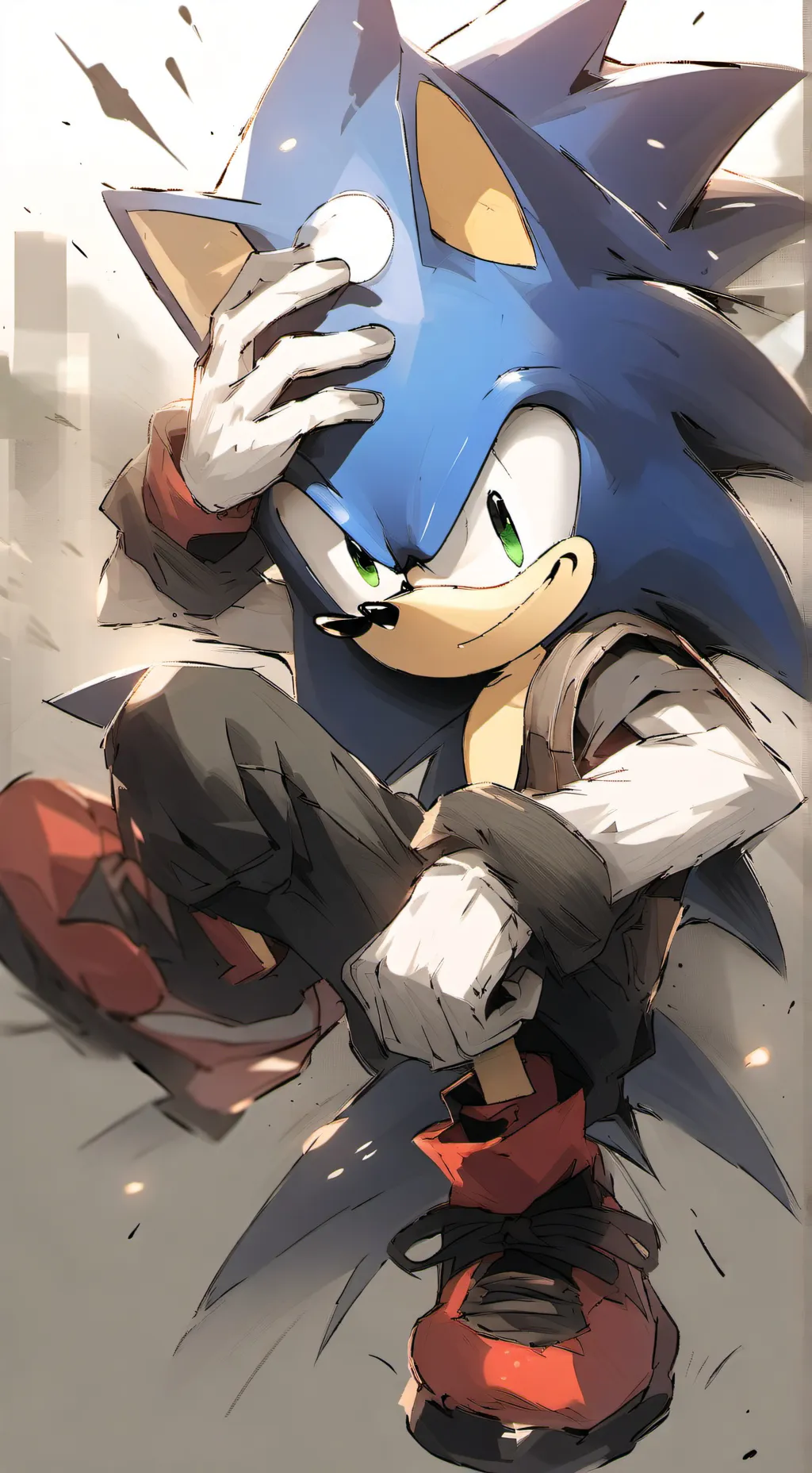 ai character: Sonic with amnesia background