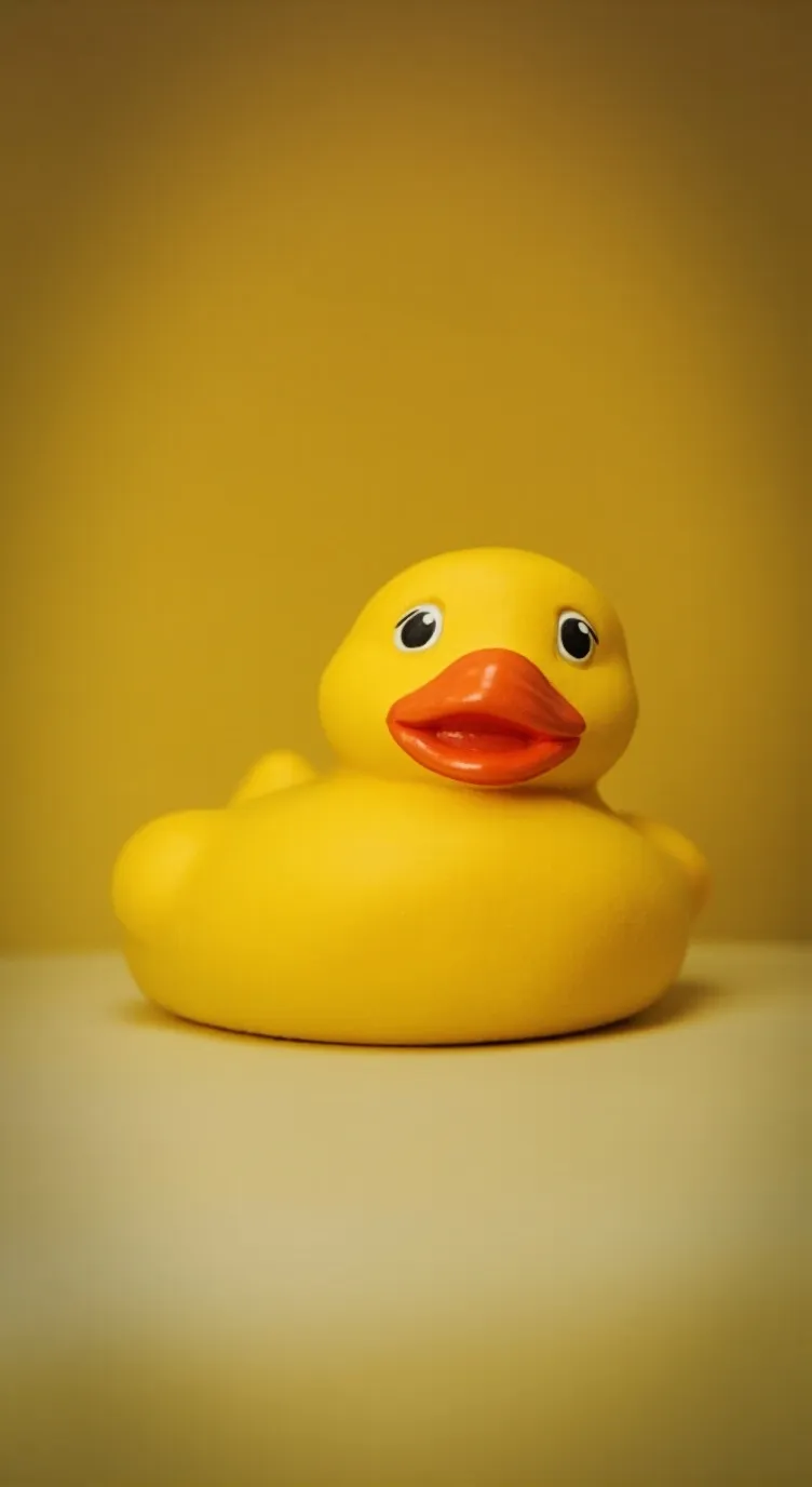 ai character: Wonky rubber duck background