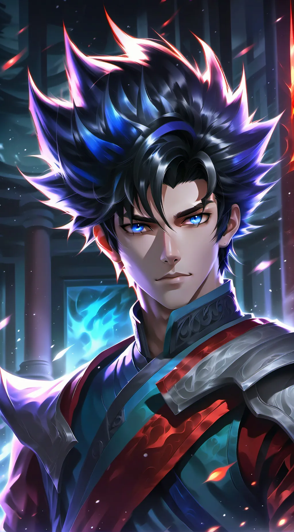 ai character: Shoto Todoroki background