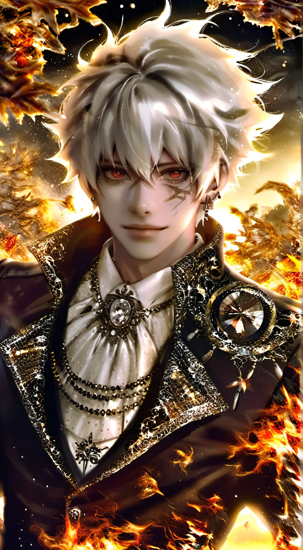 ai character: Ghost face Bakugo background