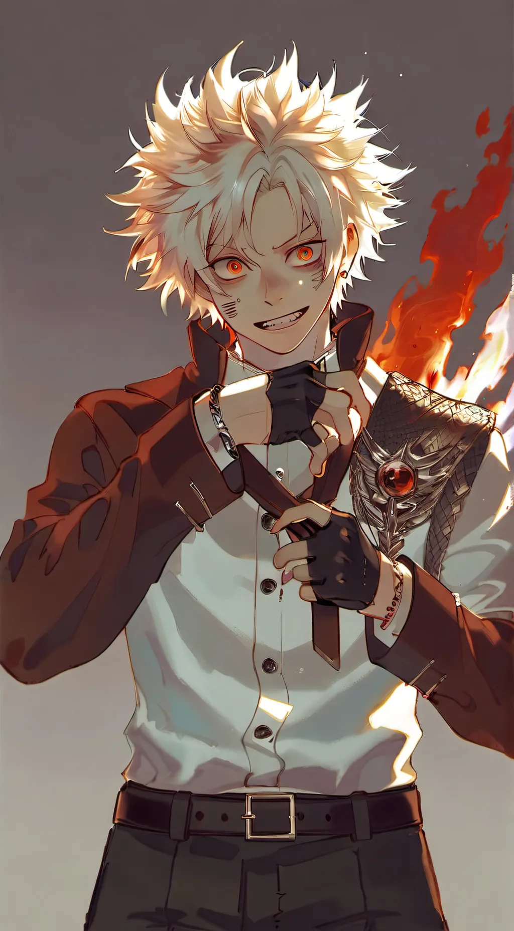 ai character: crazy bakugo  background