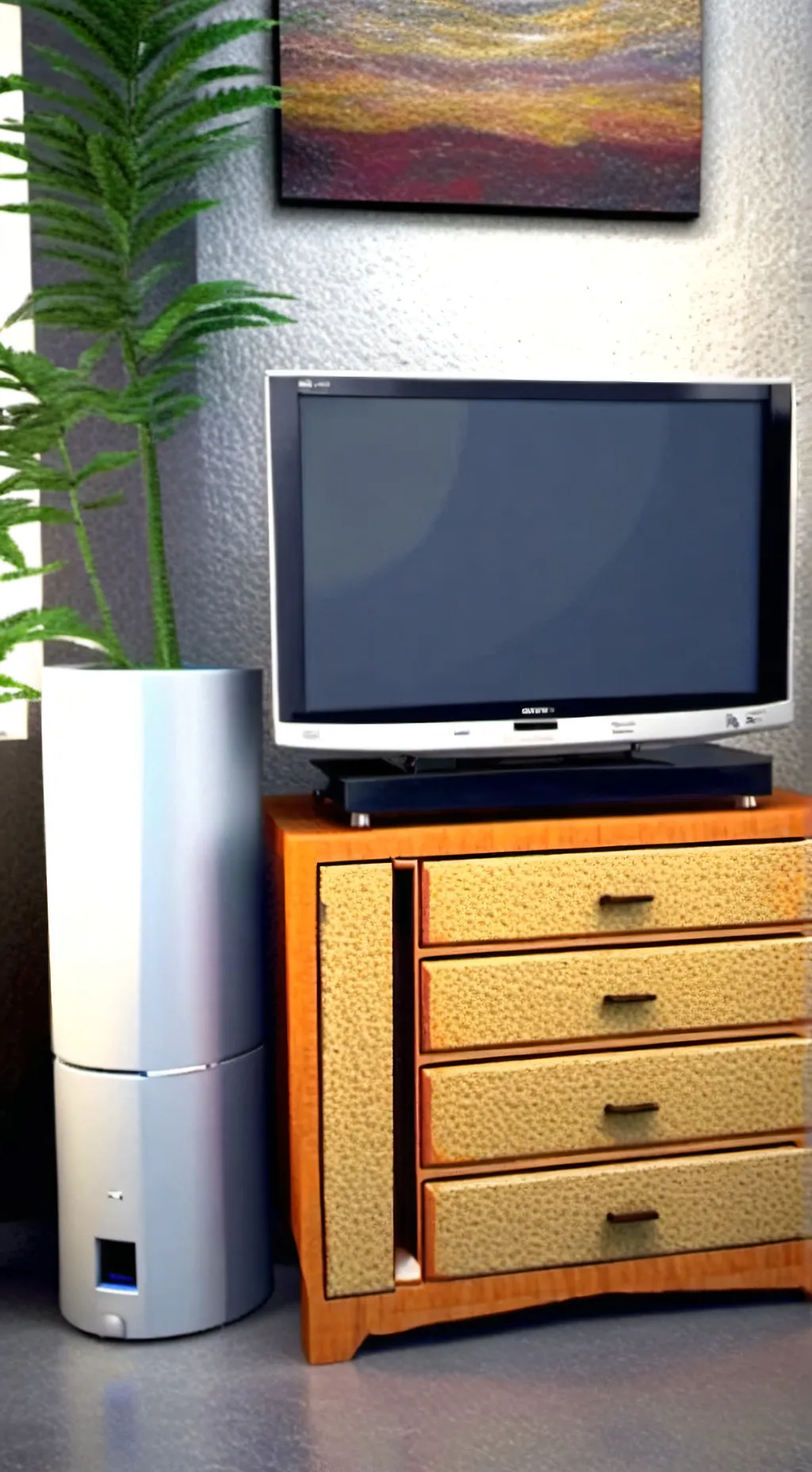 ai character: DLP TV from 2008 background