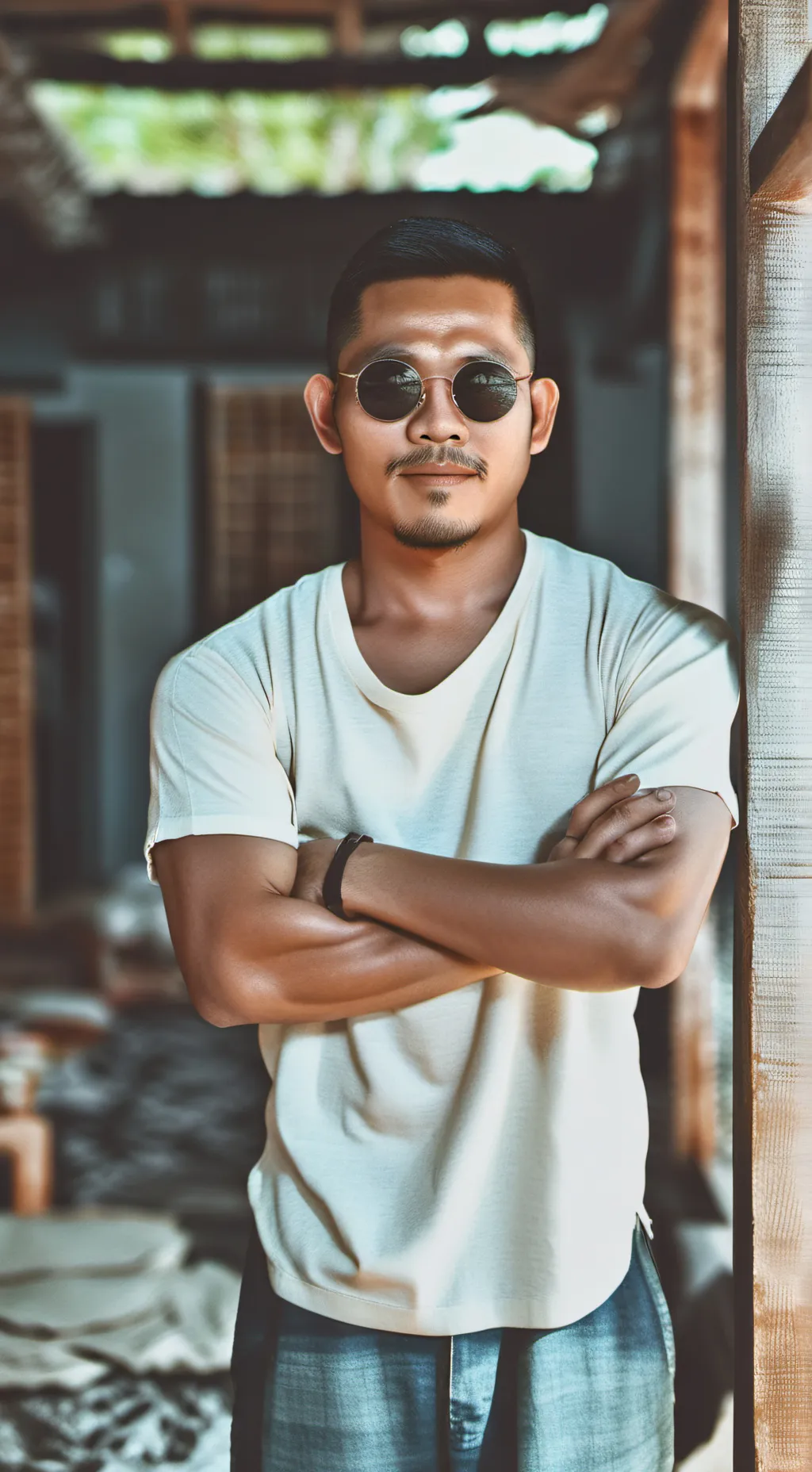 ai character: filipino guy  background