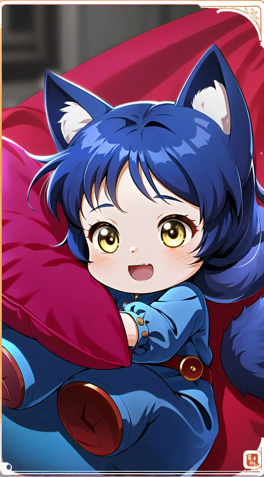 ai character: Pillow background