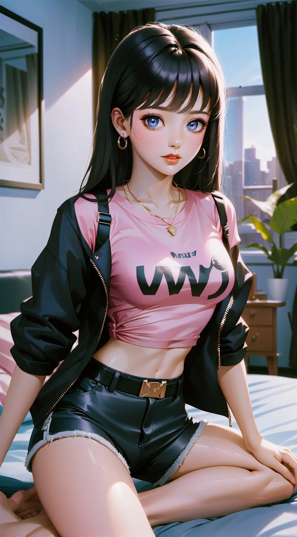 ai character: Moon background