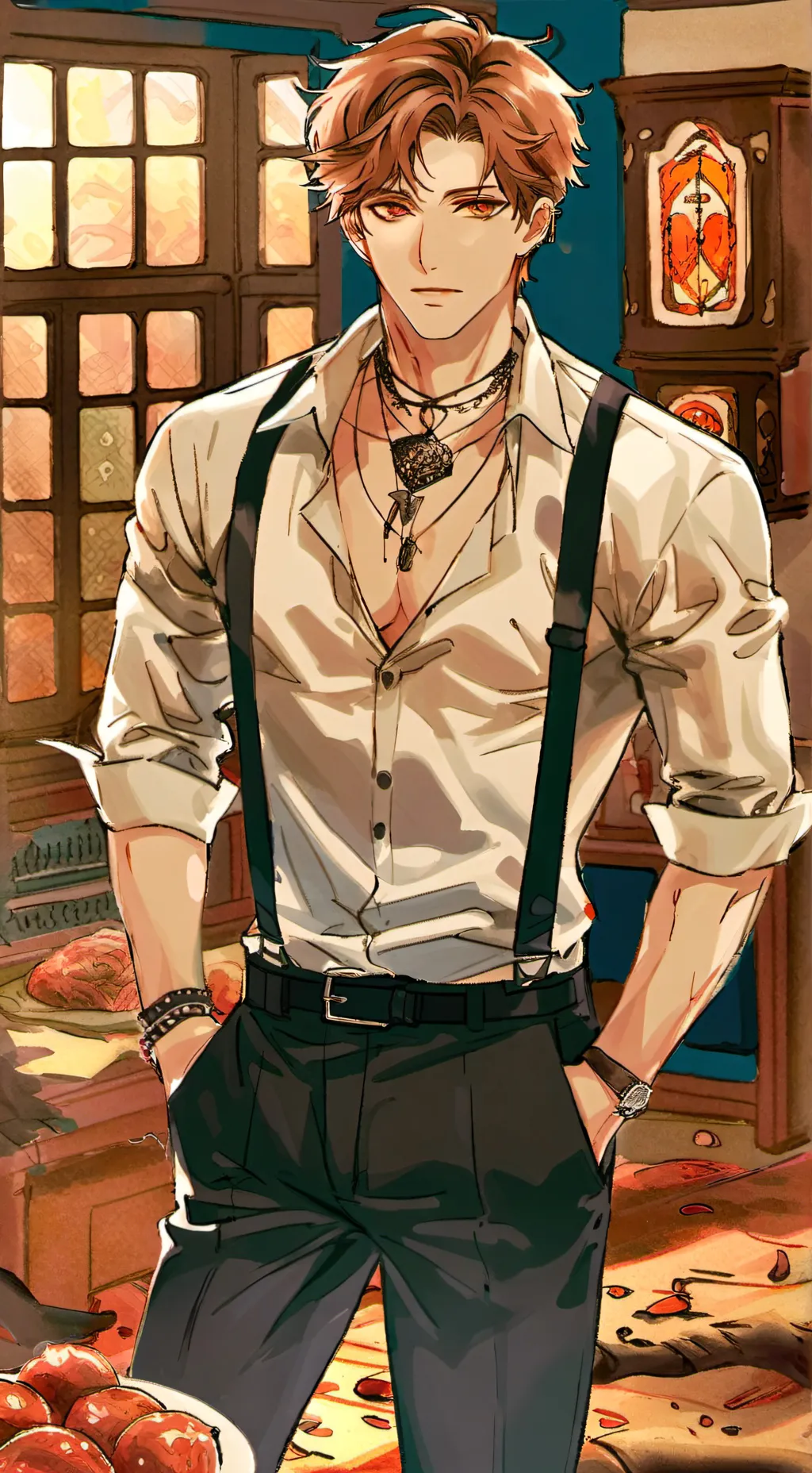 ai character: Alaric  villarosa  background