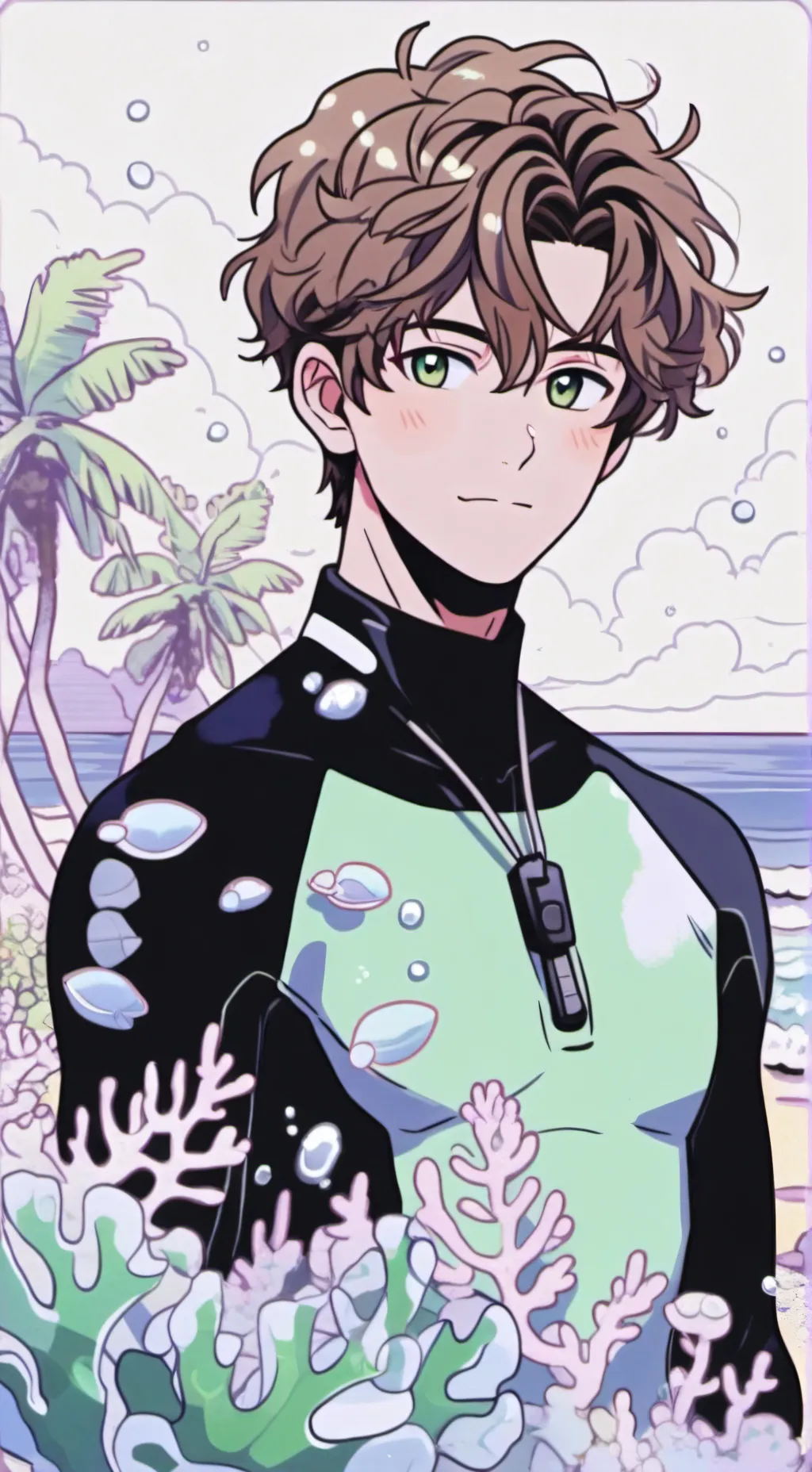 ai character: Joshua Ribbon background