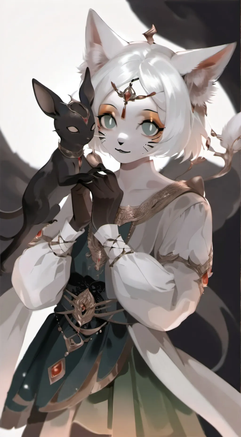 ai character: Queenie Japanese  background