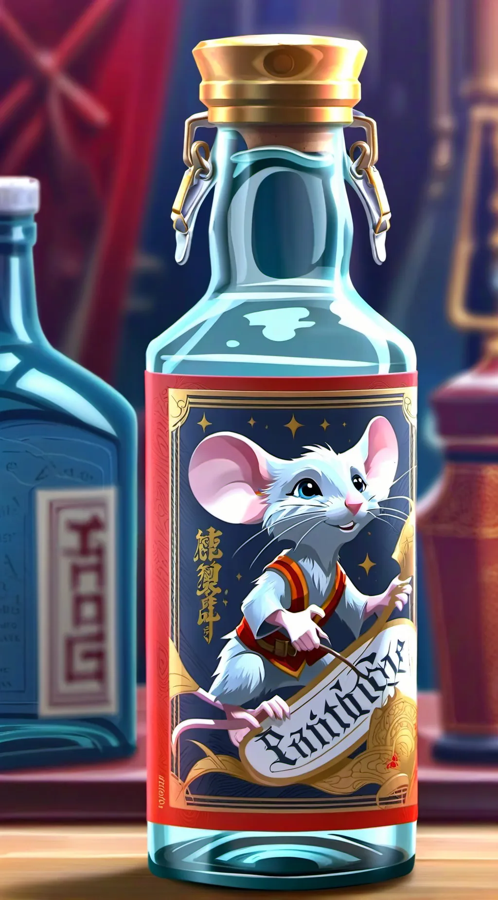 ai character: Mouse/rat potion background