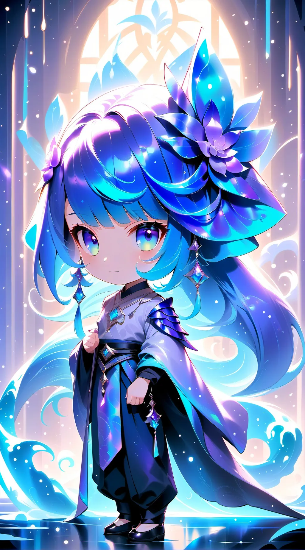 ai character: Лера(чиби) background