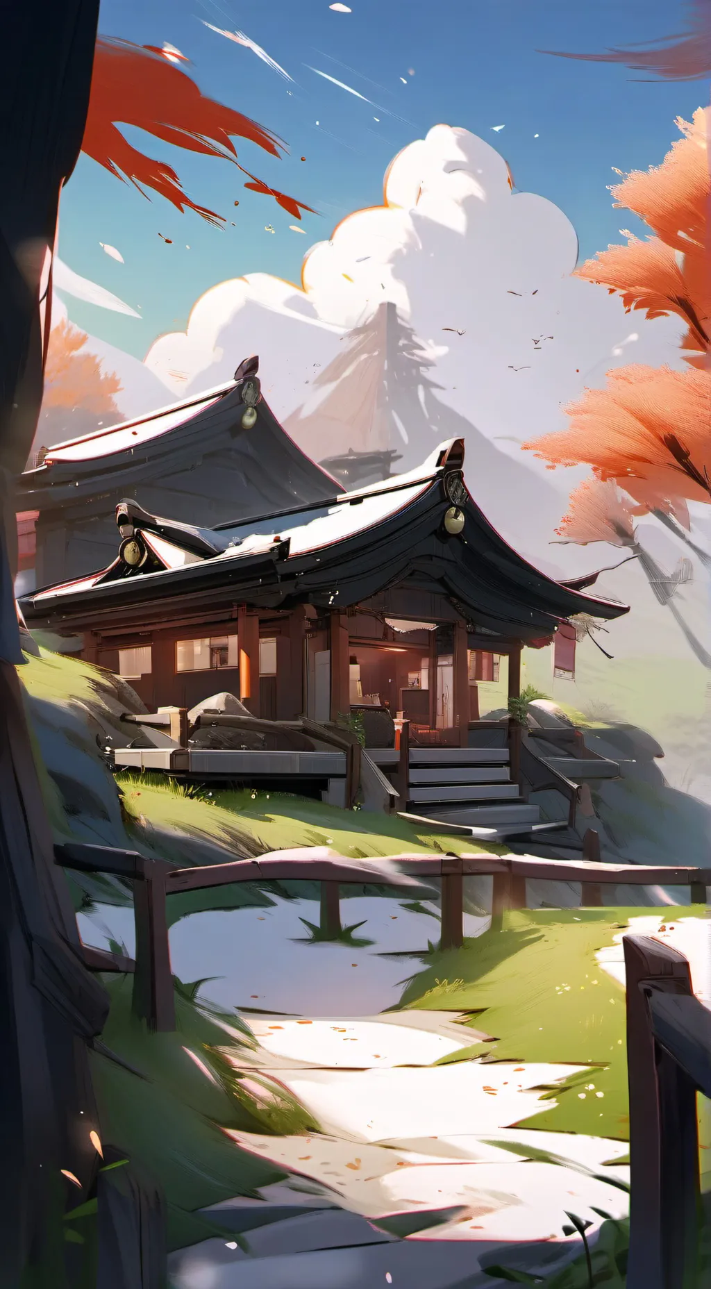 ai character: Grass background