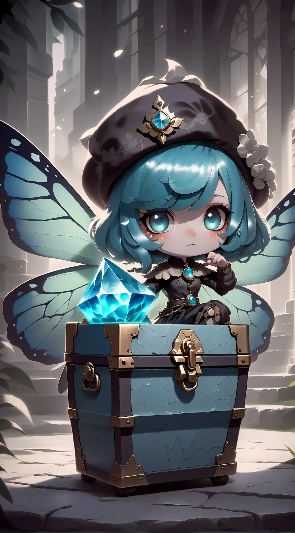 ai character: Sugar Crystal background