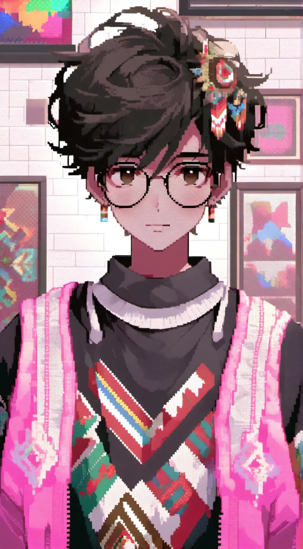 ai character: Stars background
