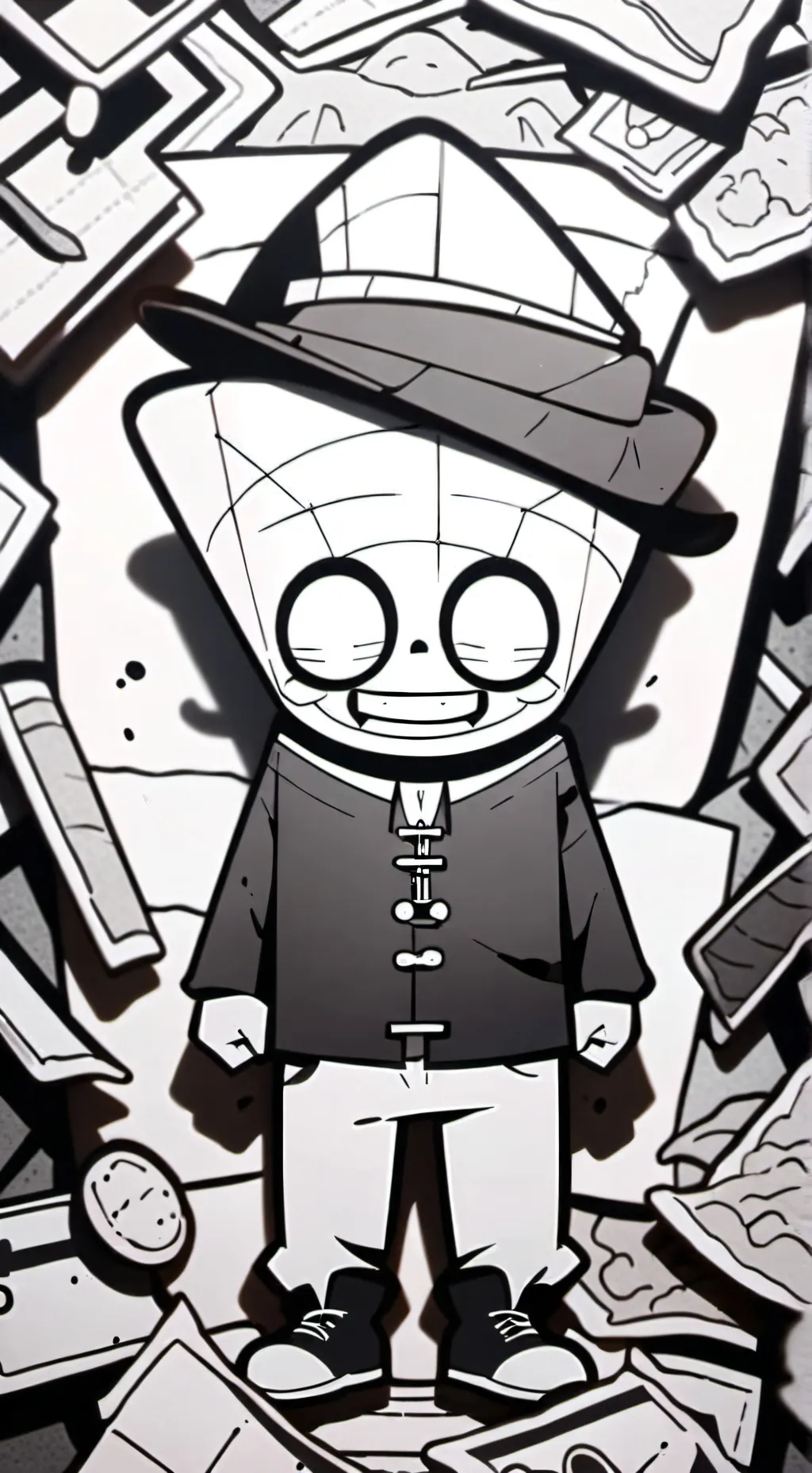 ai character: Dw vs doodlebob background