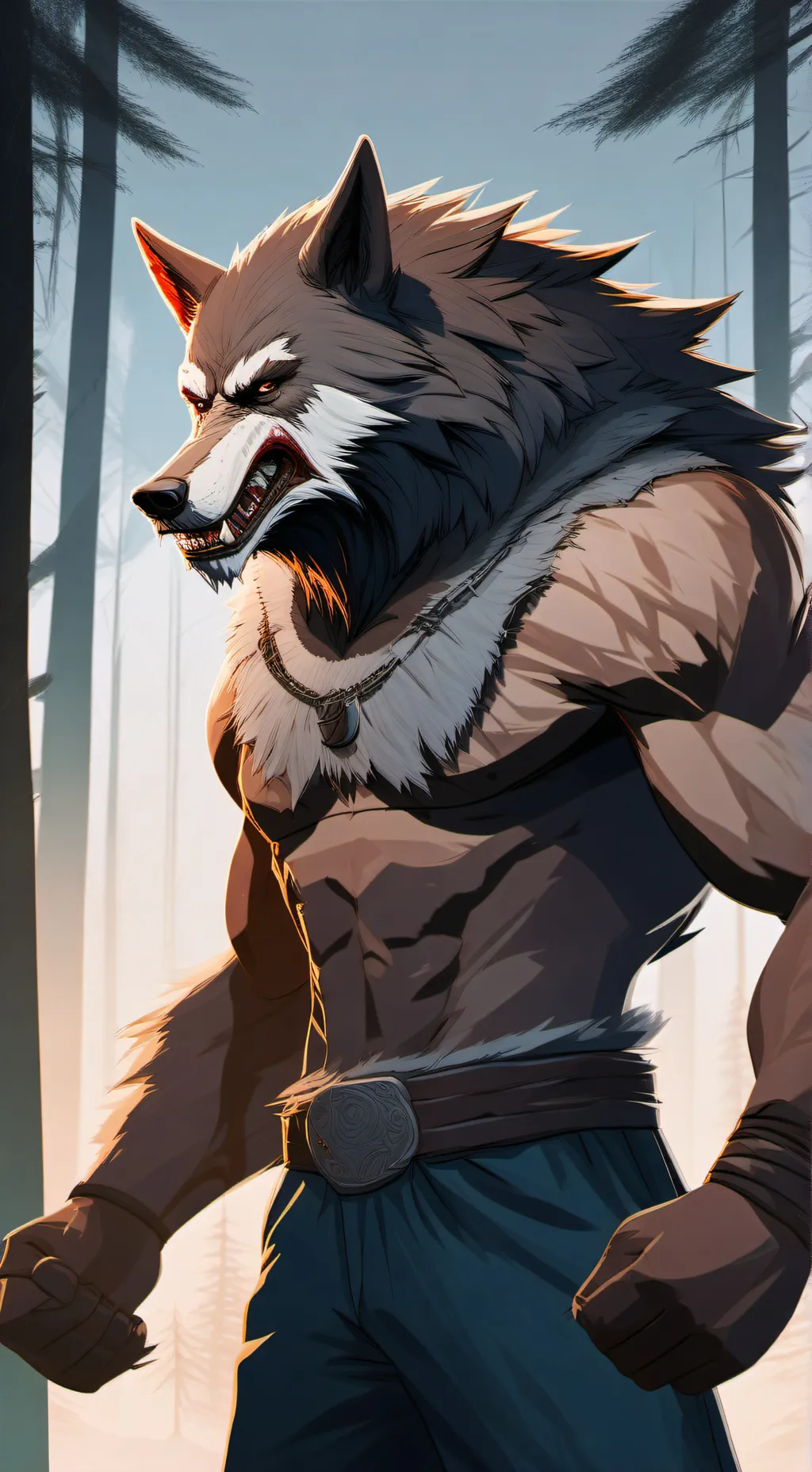 ai character: Warren Werewolf  background