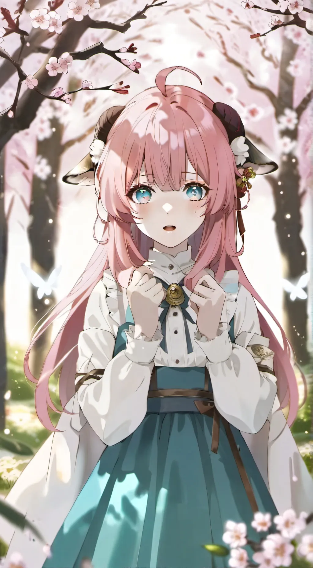 ai character: say nun sakura background