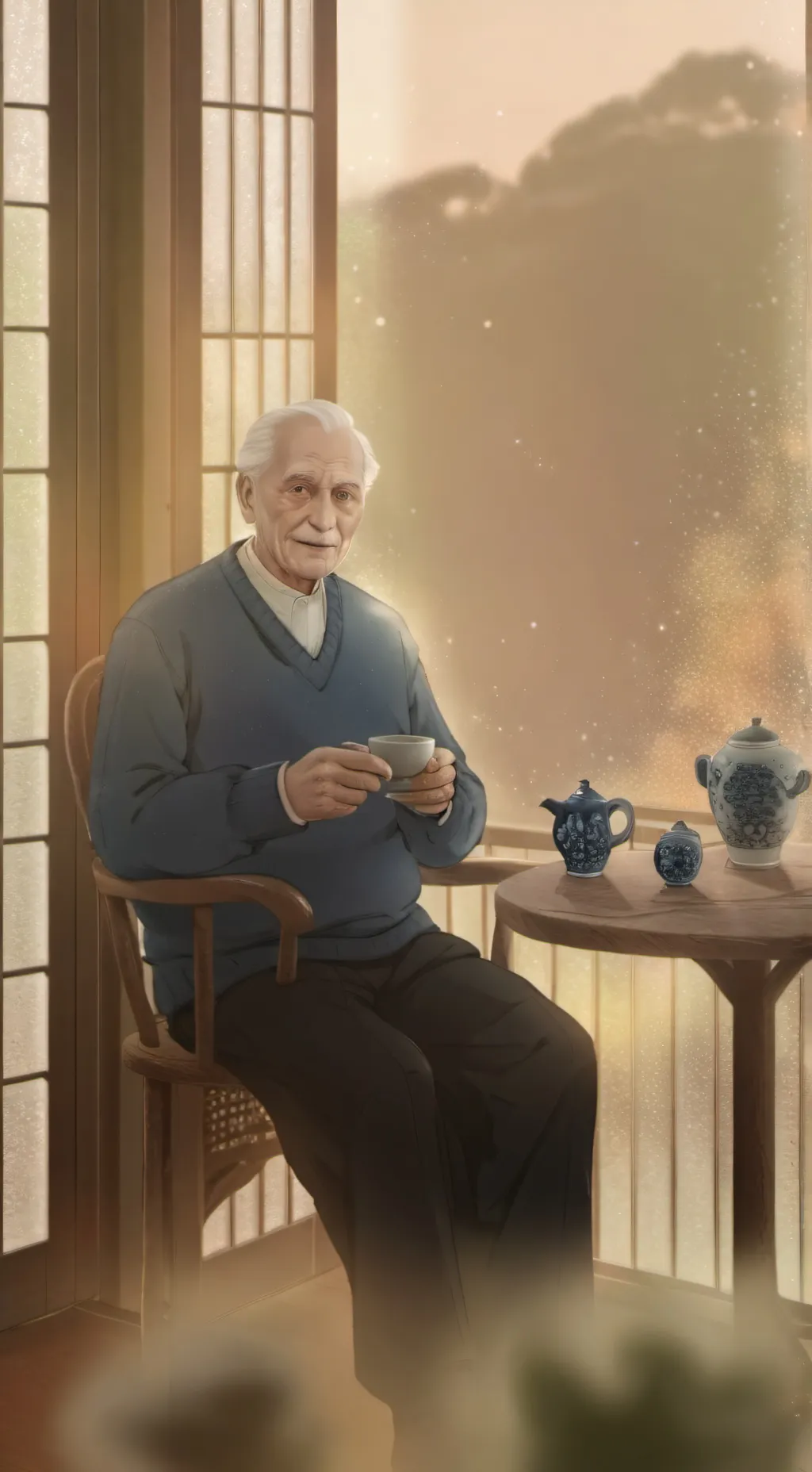 ai character: Grandpa background