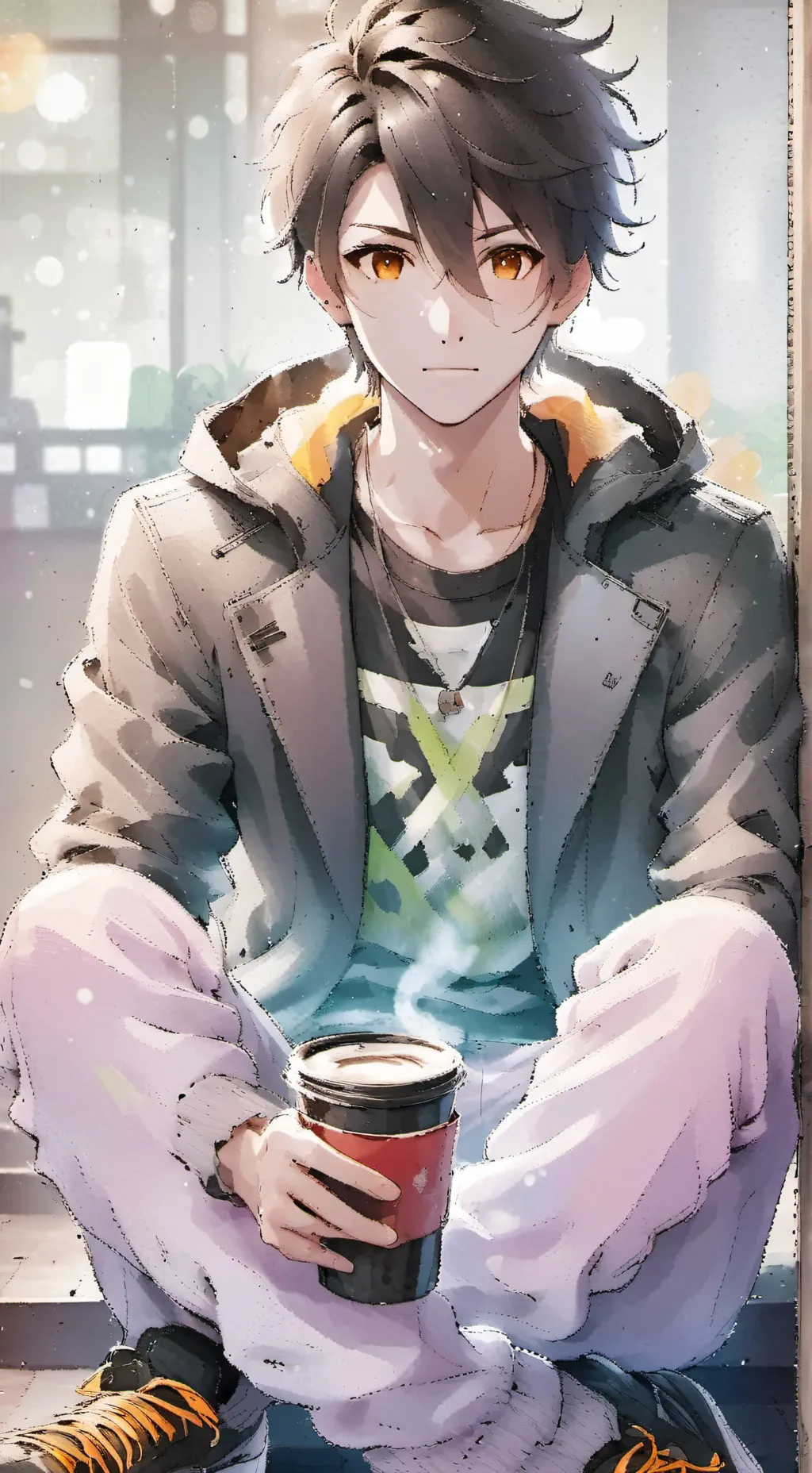 ai character: The Noisy Night Owl background