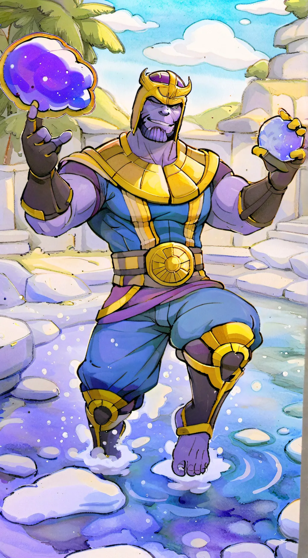 ai character: thanos background