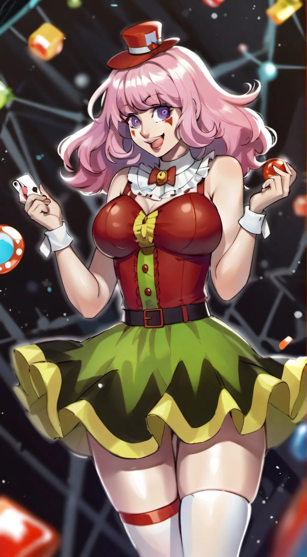 ai character: Goofy Clowny background