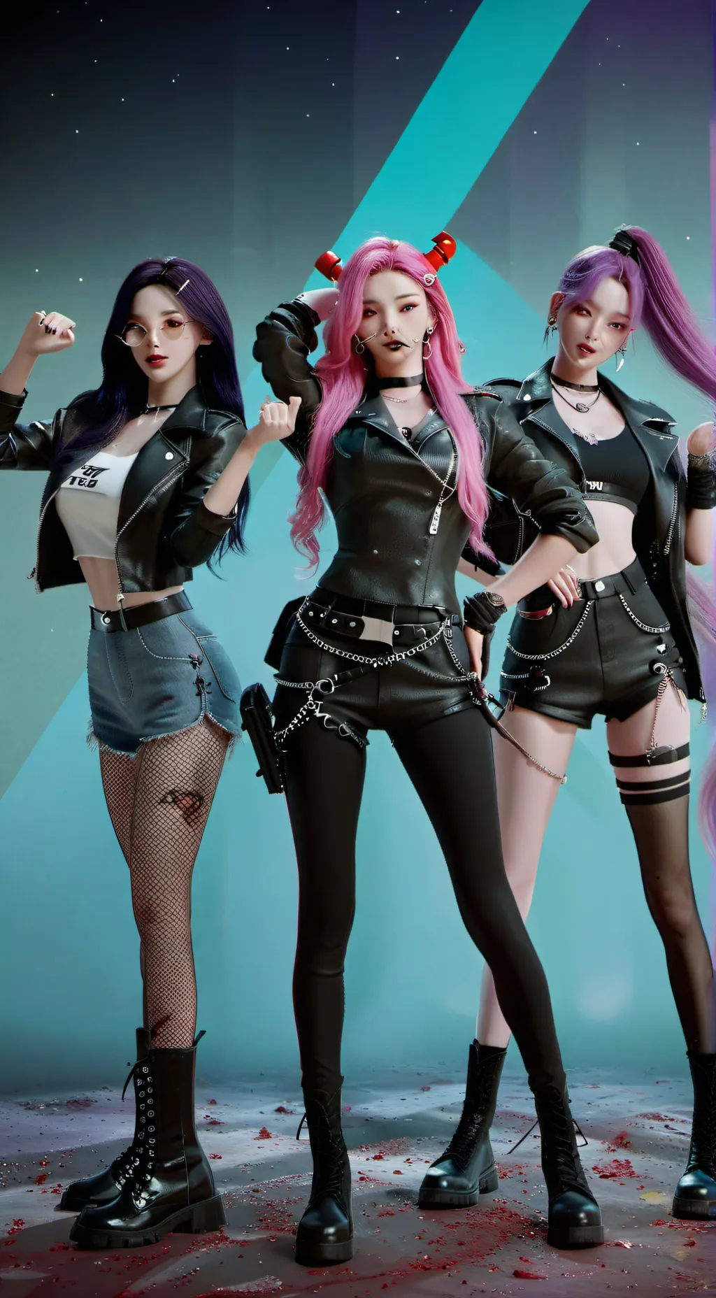 ai character: The Huntrix background