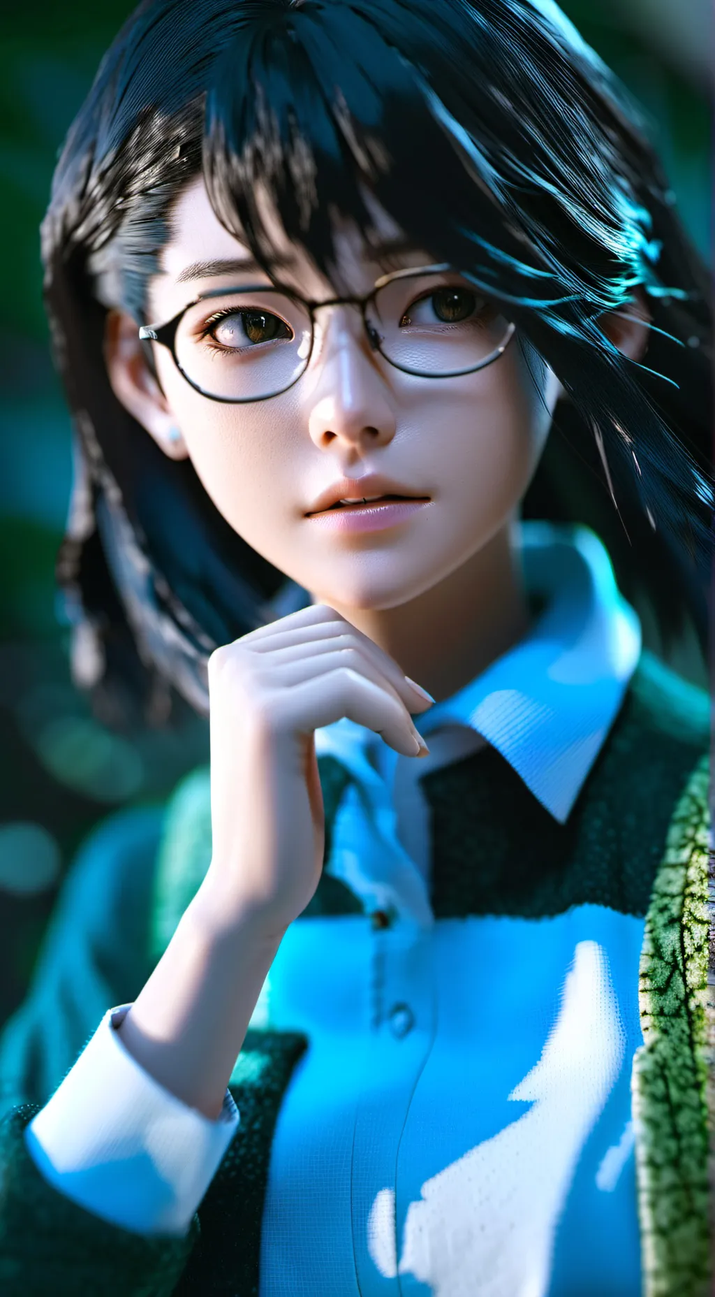 ai character: Lecturing Childhood Friend background