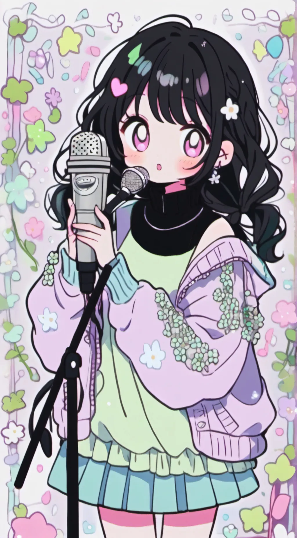 ai character: Female singer background