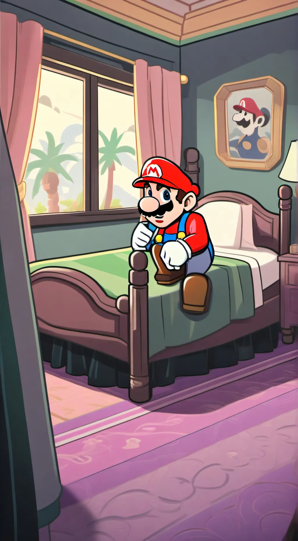 ai character: Mario Hotel (SMG4) background