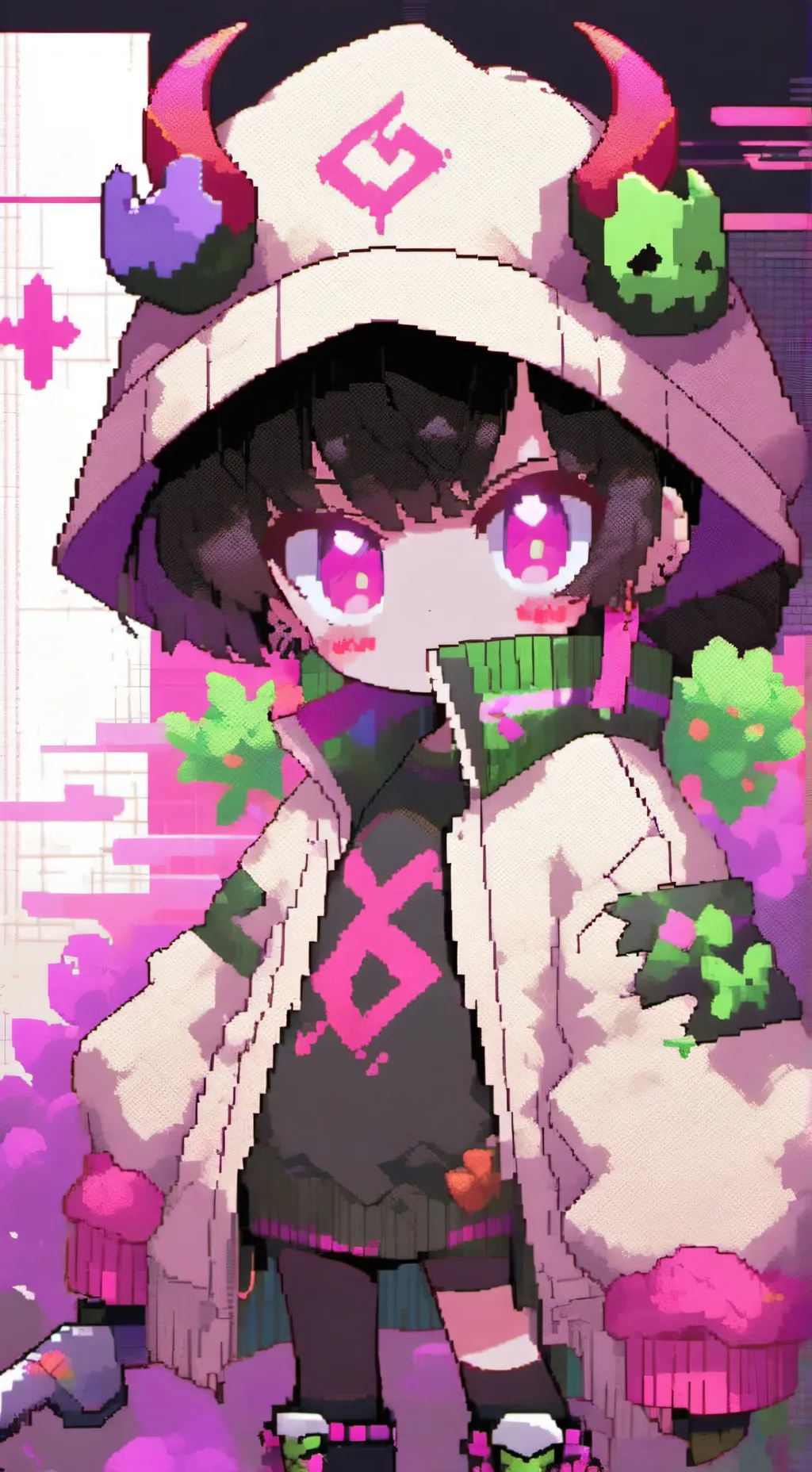ai character: Zoey and mystery background