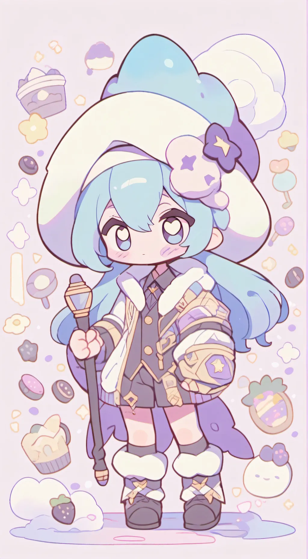 ai character: Blueberry Cream(Bc background