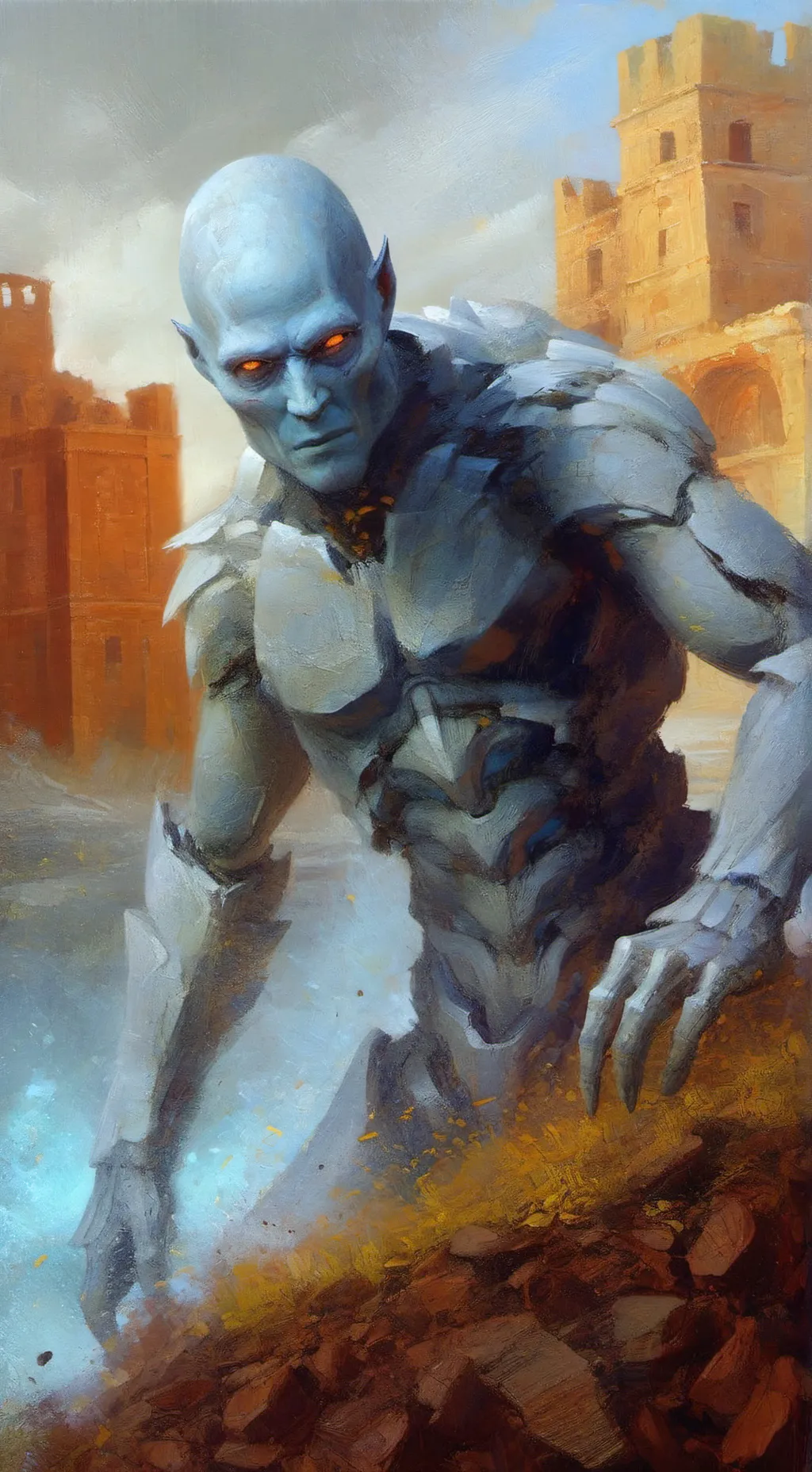 ai character: Warped Earth  background