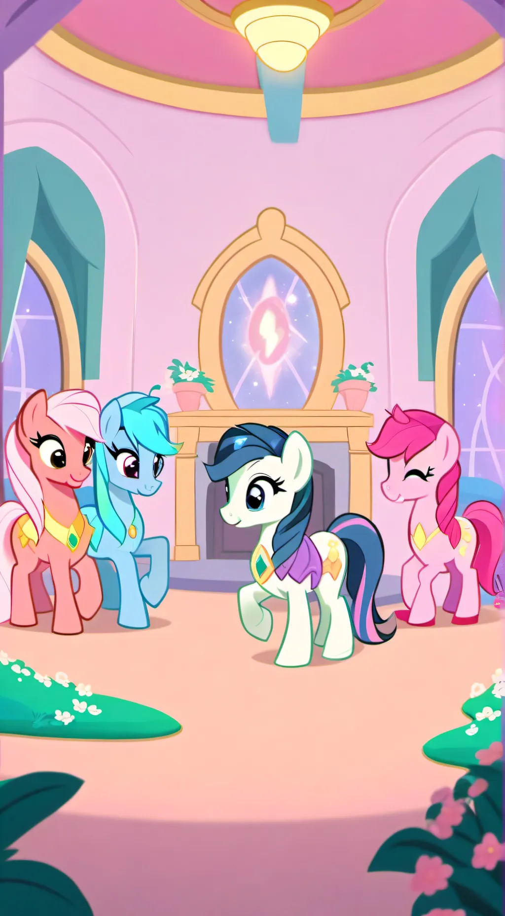 ai character: Mane 6 Spell background