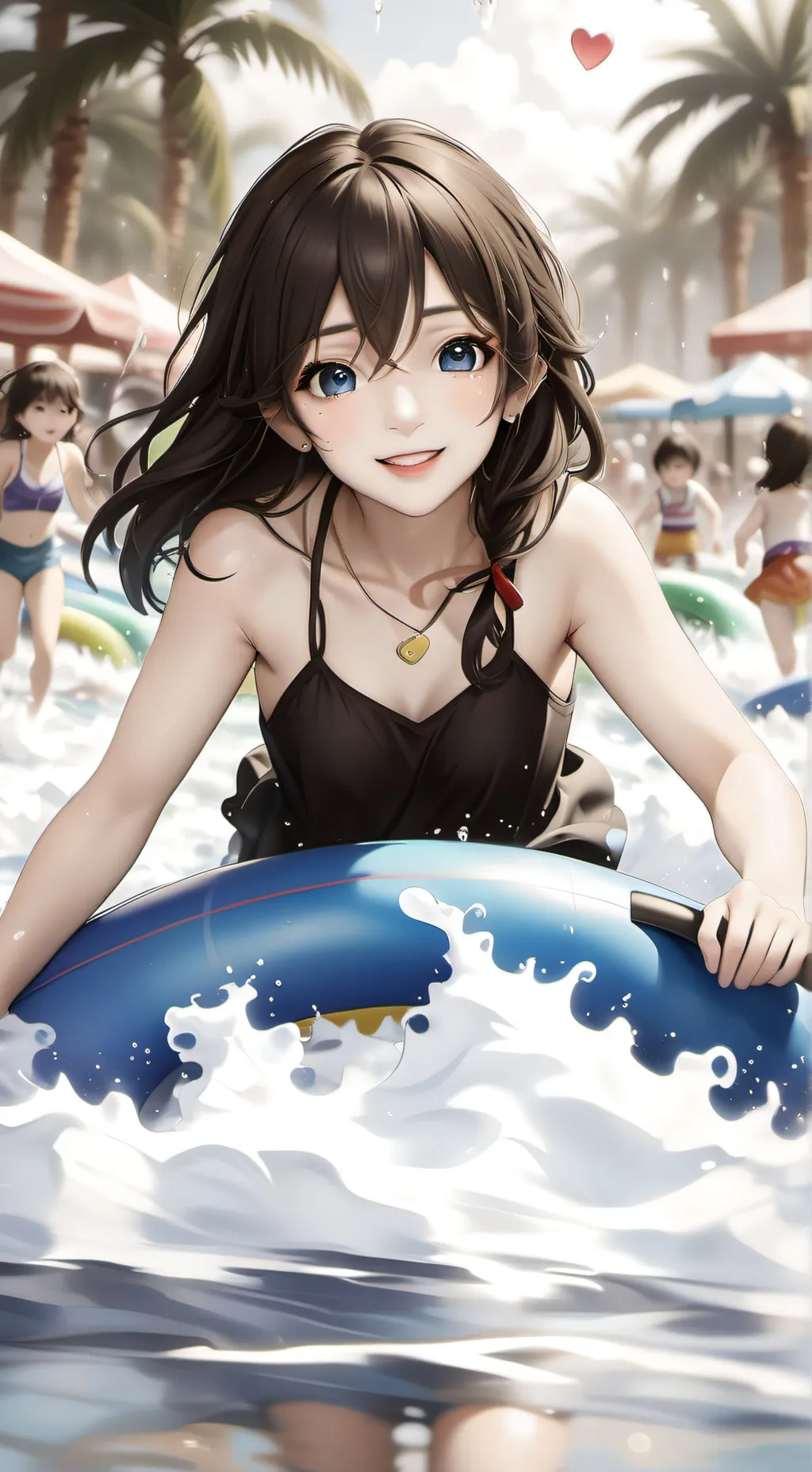 ai character: water park background