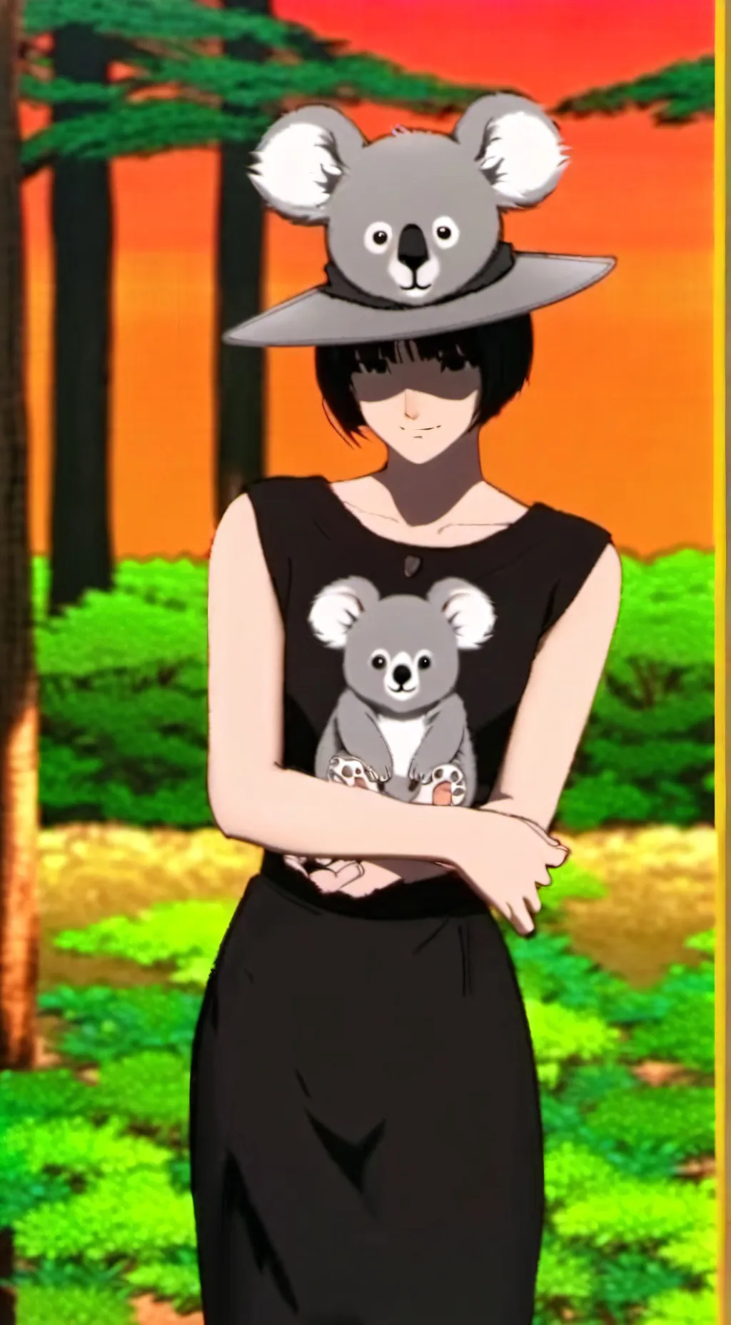 ai character: Koala kid background