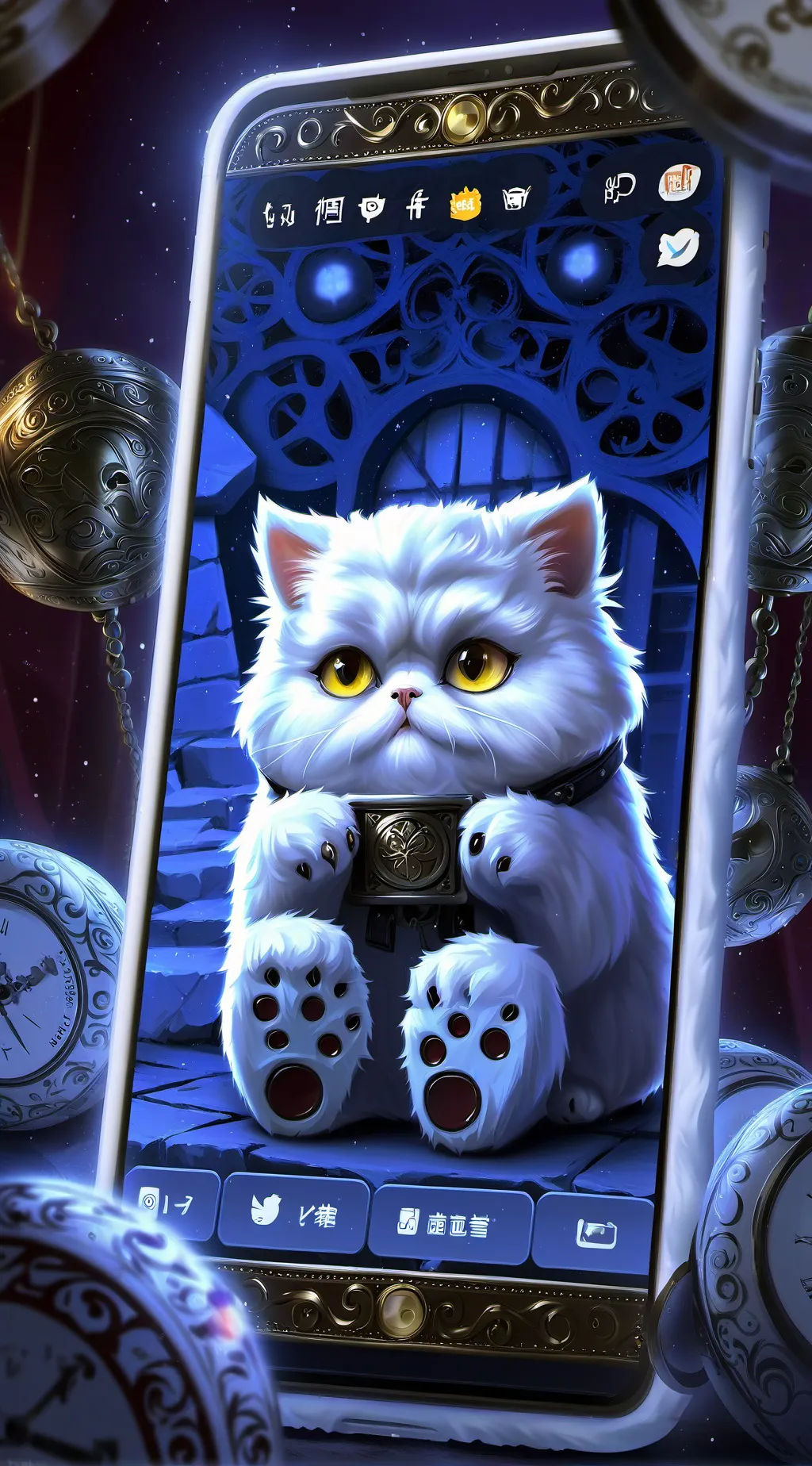 ai character: Fluffy Bytes background