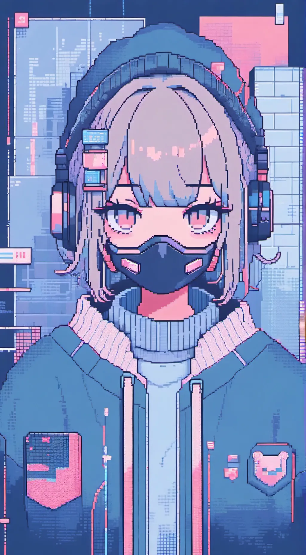 ai character: Mha masked background