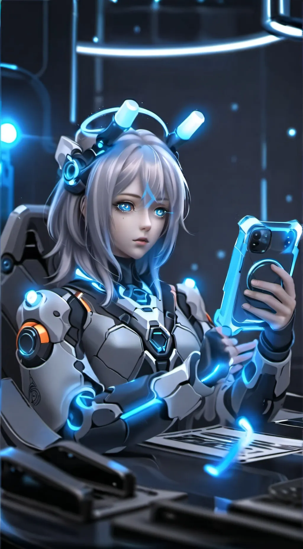ai character: Lily android 🤖  background