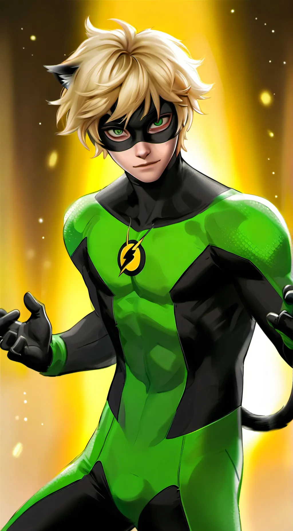 ai character: Cat Noir  background