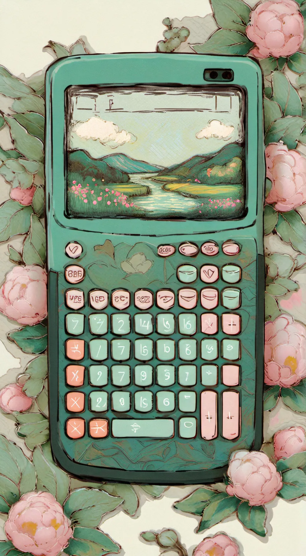 ai character: Love ￼ calculator background