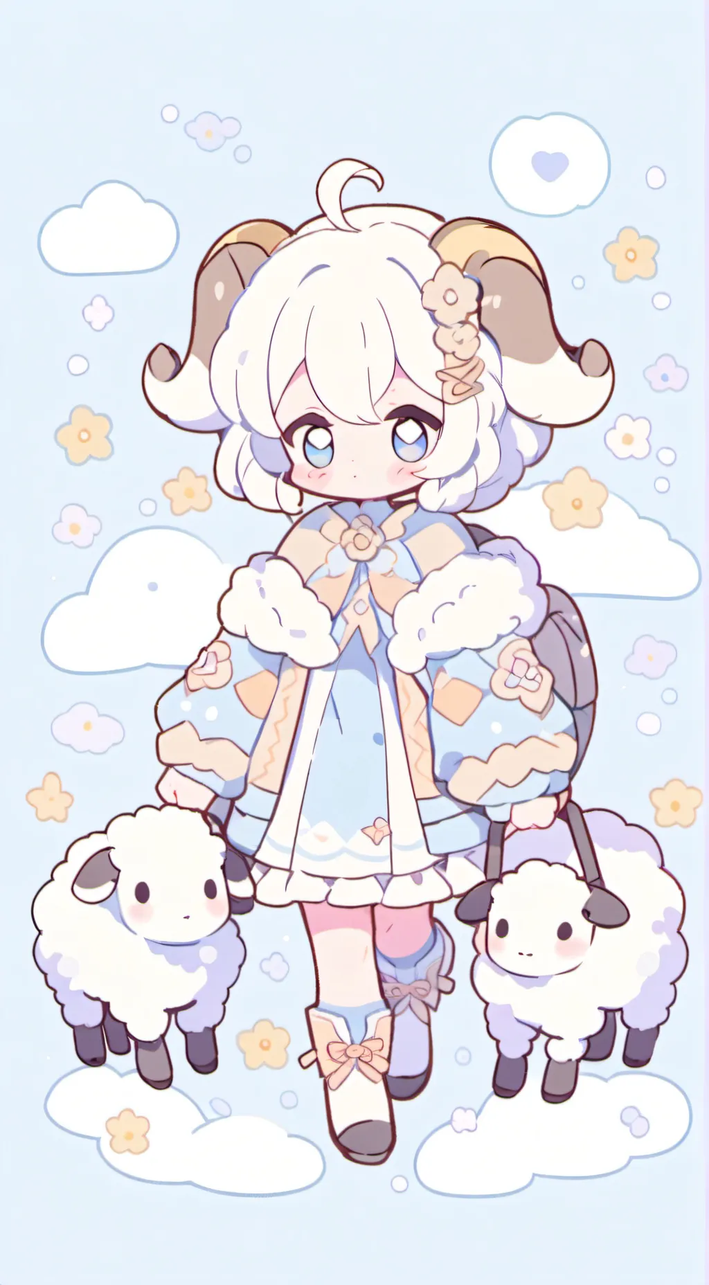 ai character: Wooly the sheep background