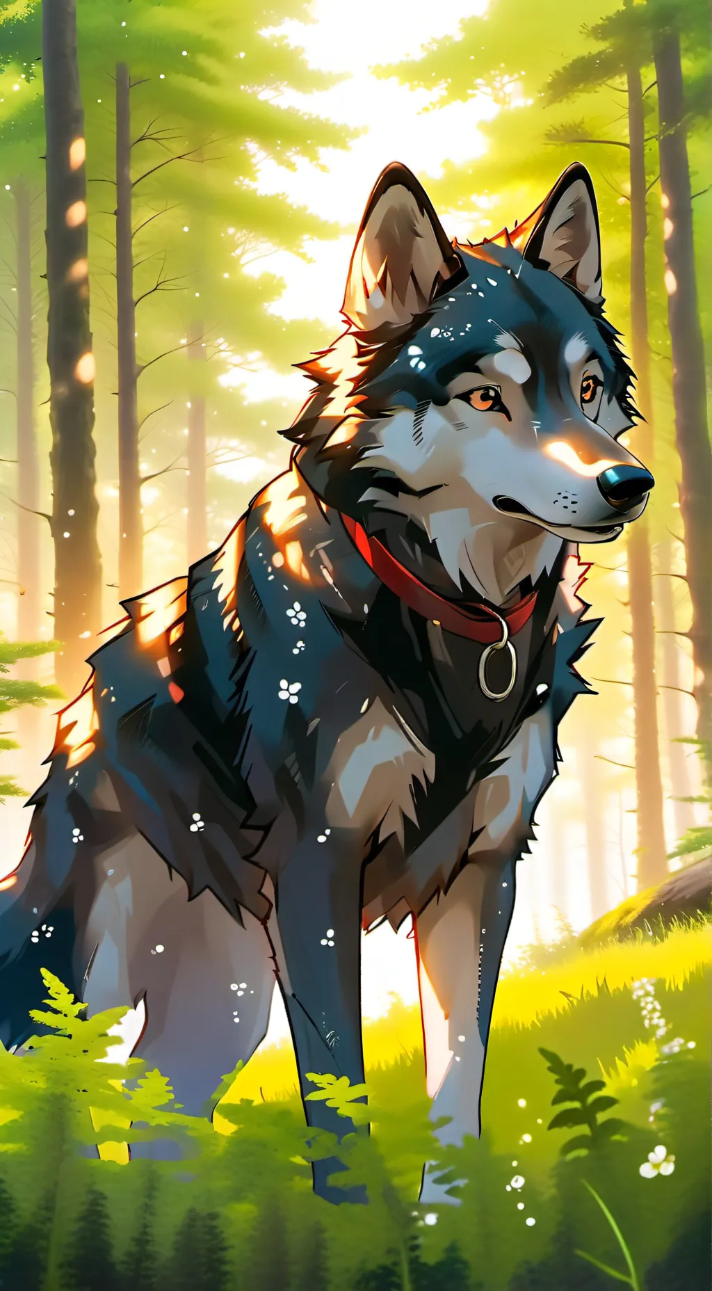 ai character: charlie(wolf-dog) background