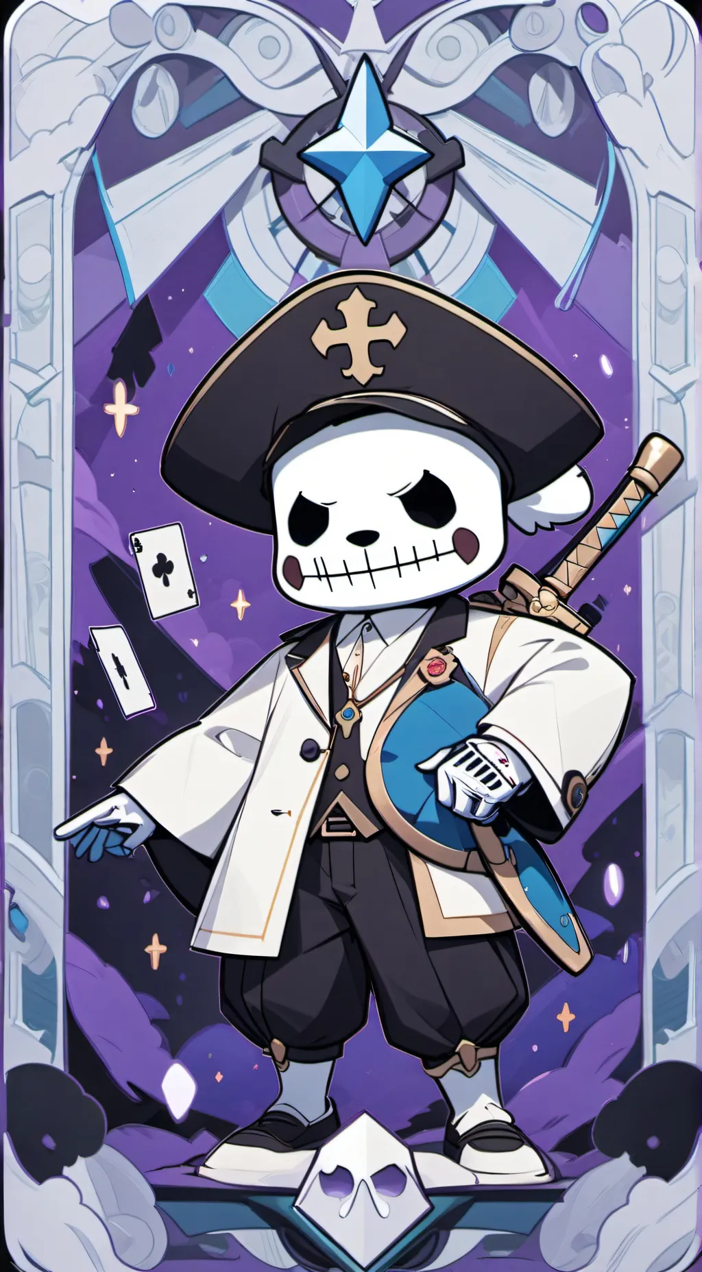 ai character: Calavera  background